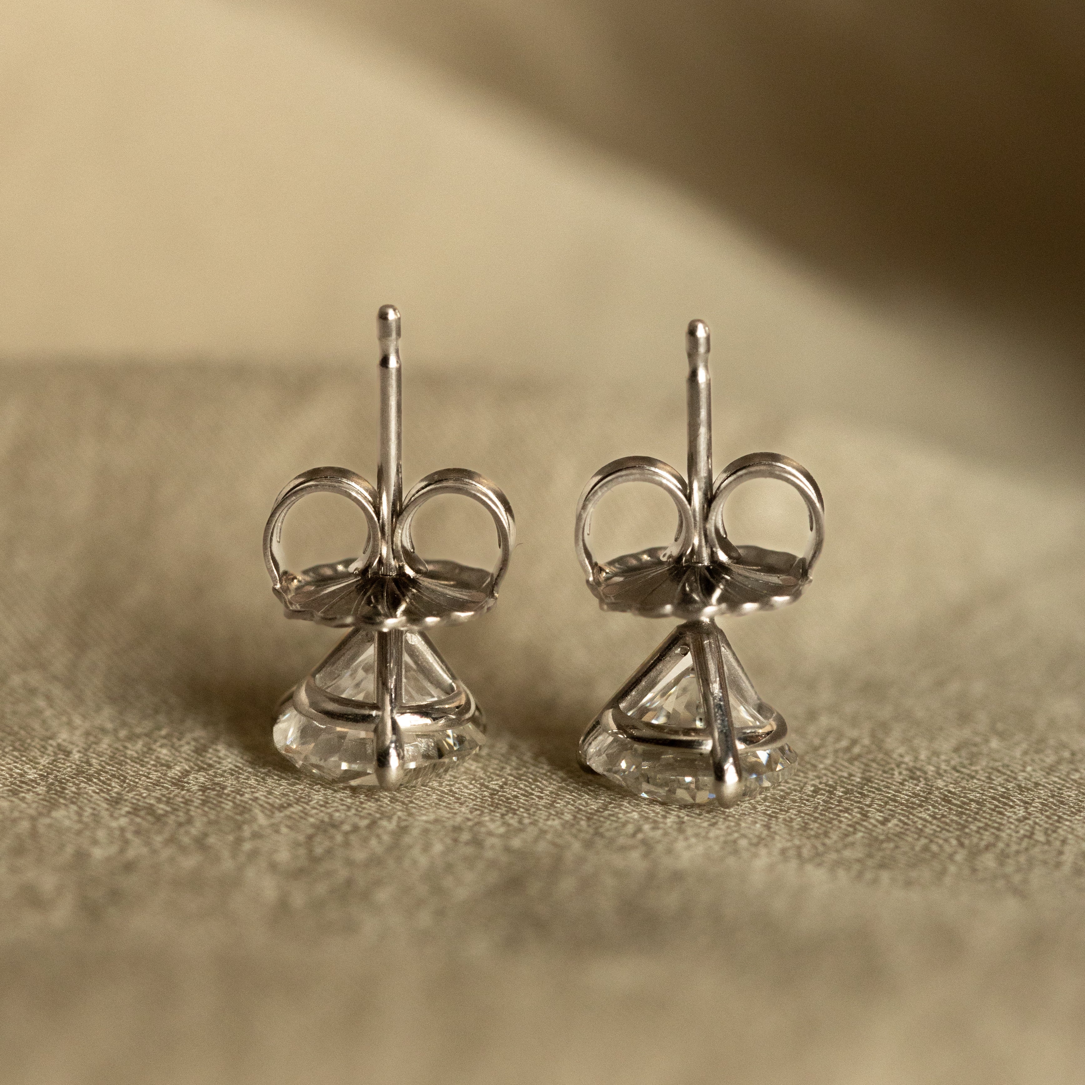 2.02 Carat Round Brilliant Diamond Martini Stud Earrings - Queen May