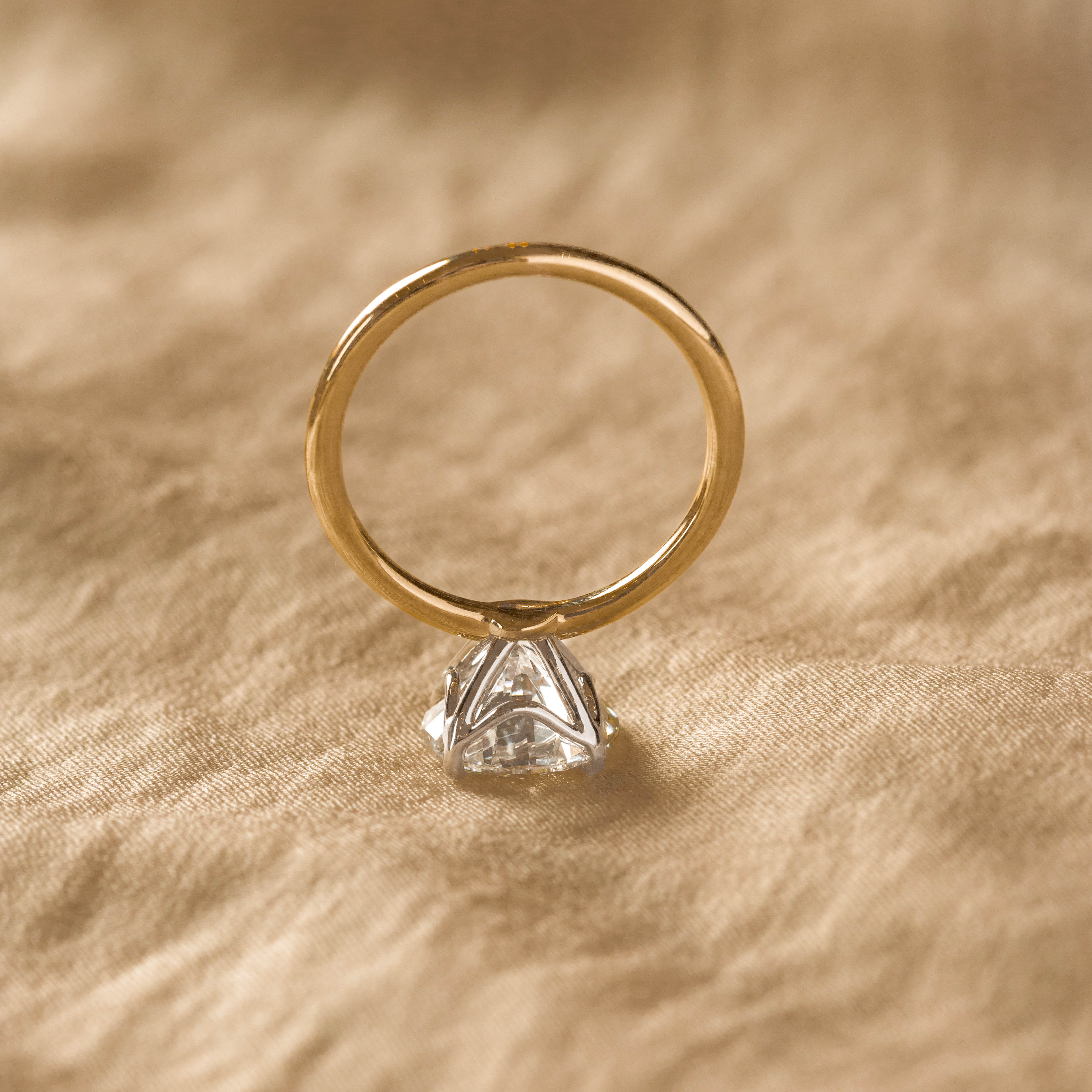 3.03 Carat Round Diamond Engagement Ring - Queen May
