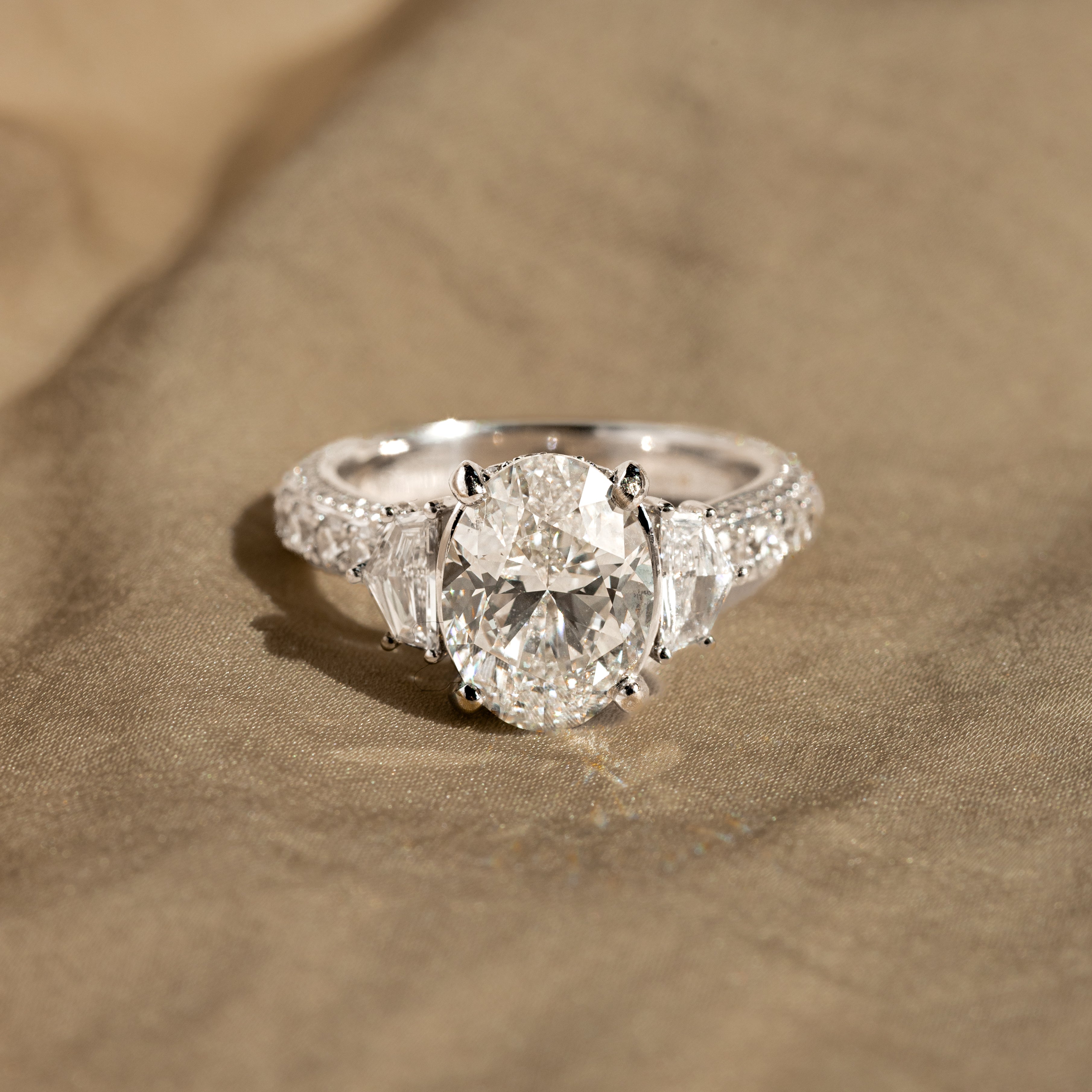 3.01 Carat Oval Diamond Engagement Ring GIA Certified - Queen May