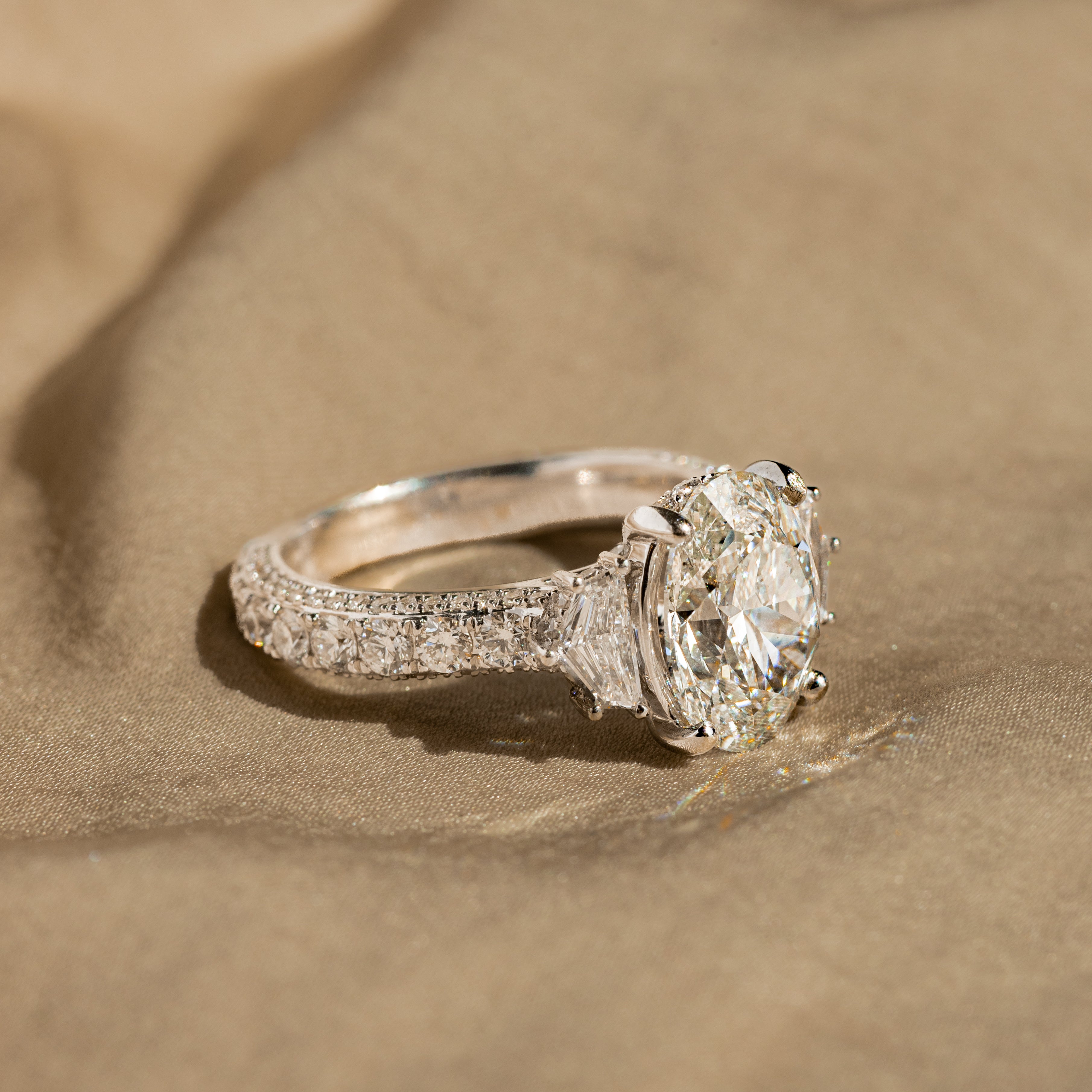 3.01 Carat Oval Diamond Engagement Ring GIA Certified - Queen May