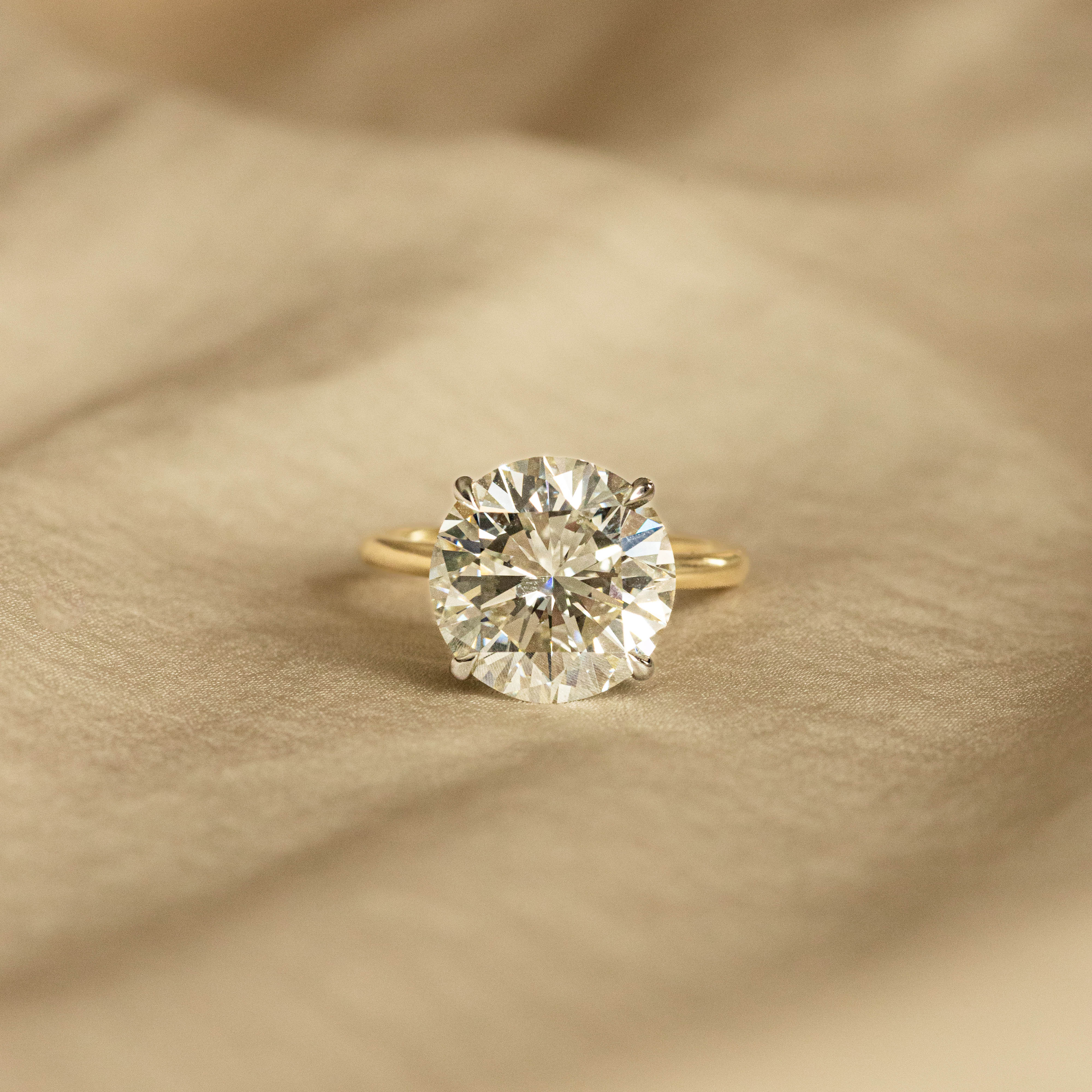 7.57 Carat Round Brilliant Diamond Solitaire Engagement Ring - Queen May