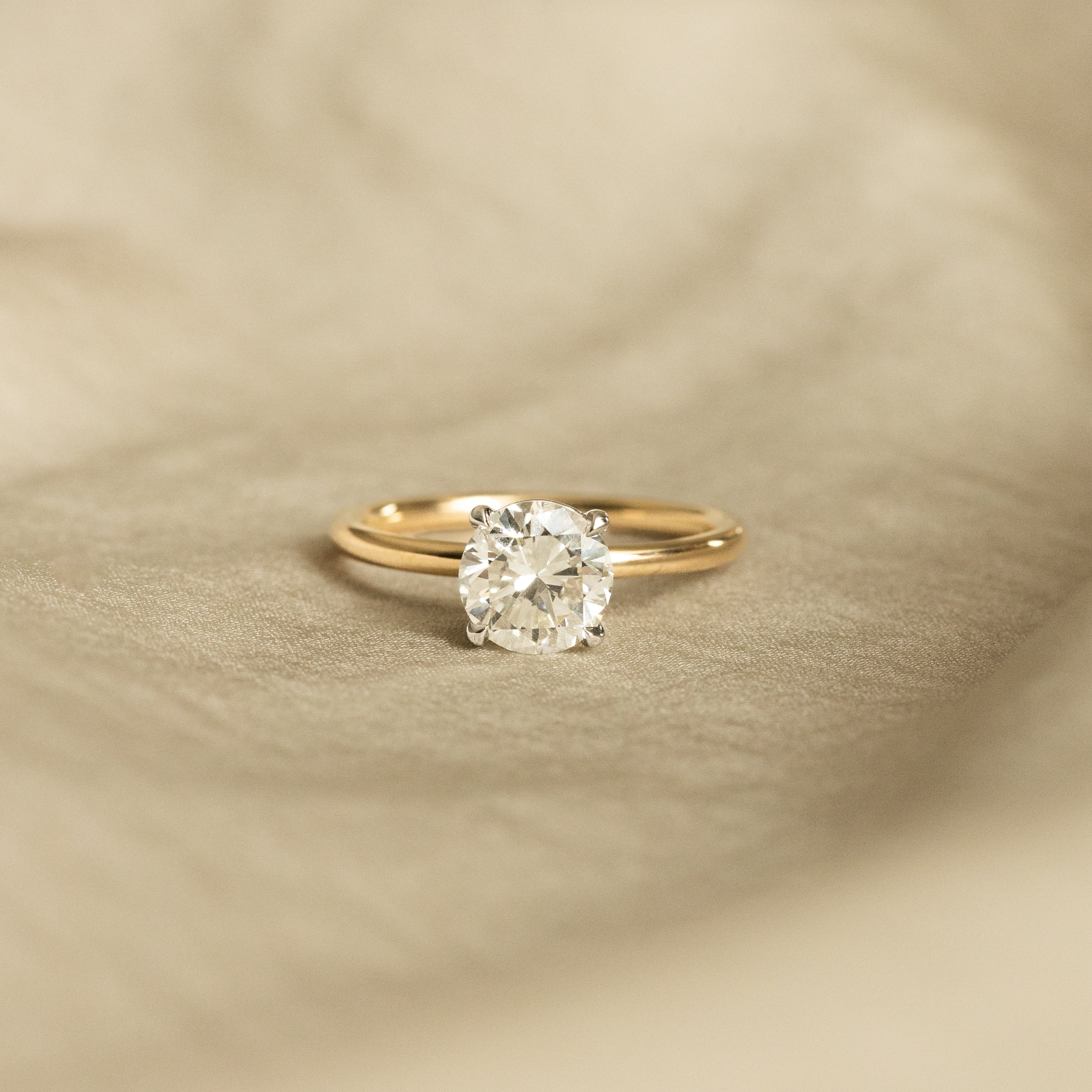 1.47 Carat Round Brilliant Diamond Solitaire Engagement Ring - Queen May