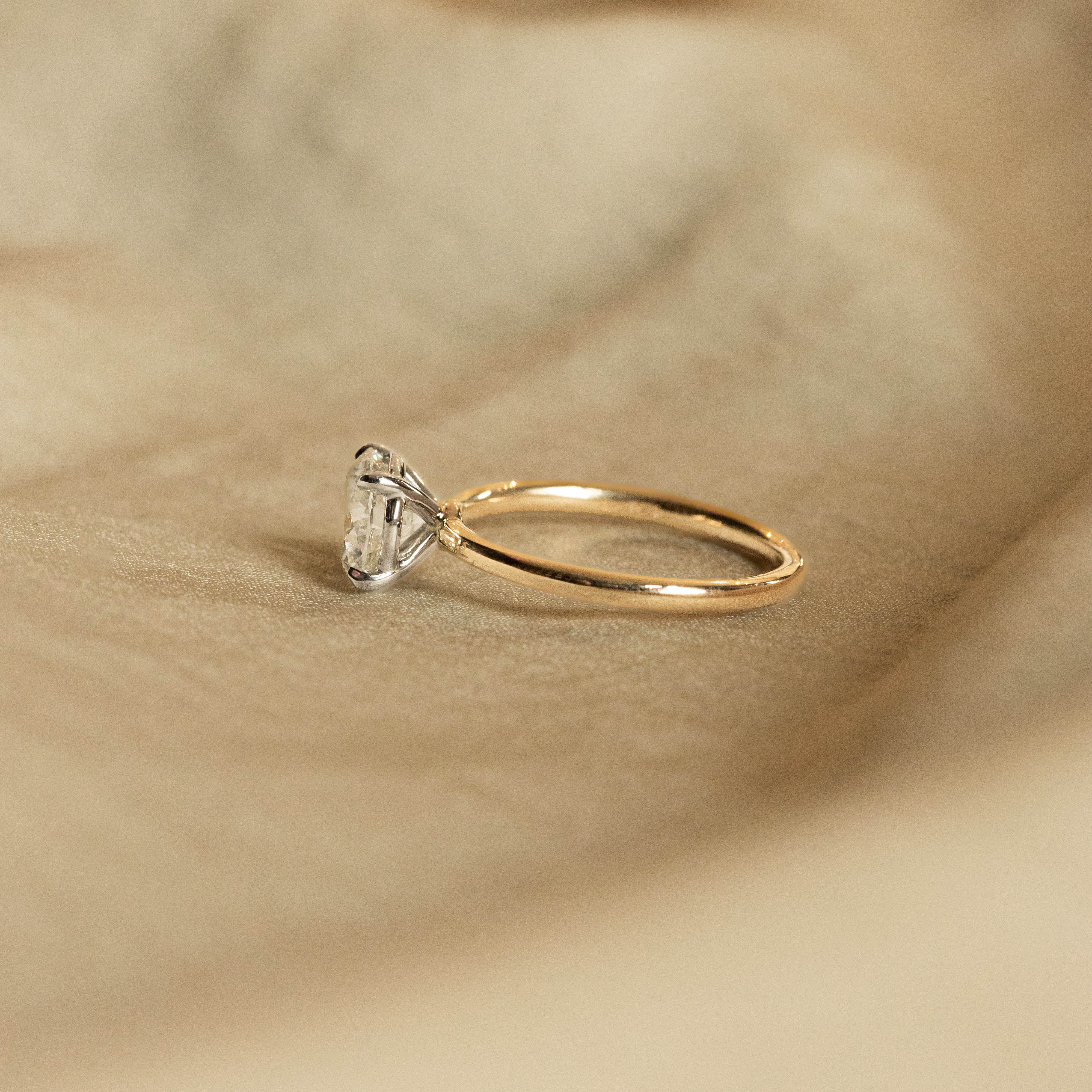 1.47 Carat Round Brilliant Diamond Solitaire Engagement Ring - Queen May