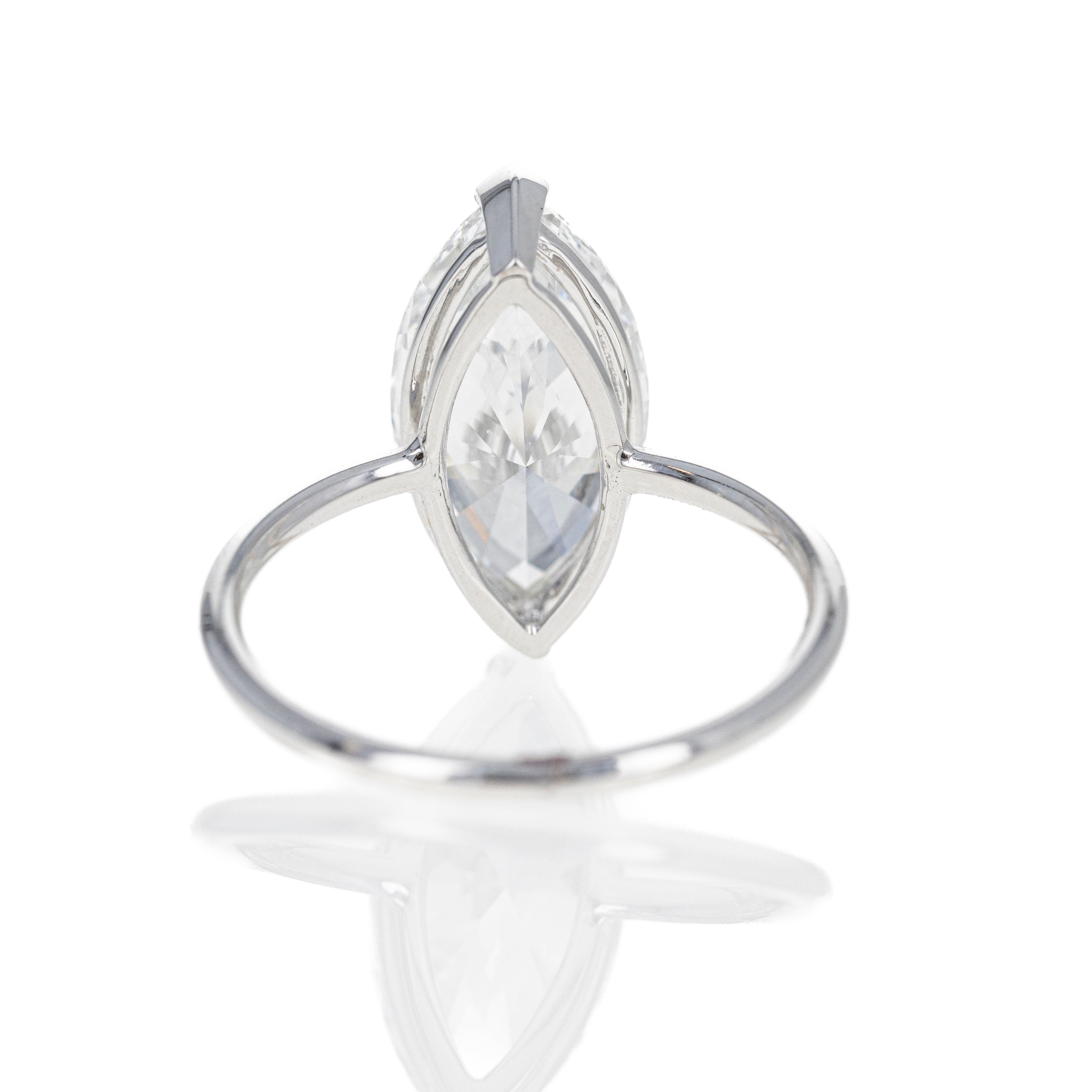 Lab Grown 2 Carat Marquise Diamond Engagement Ring - Queen May