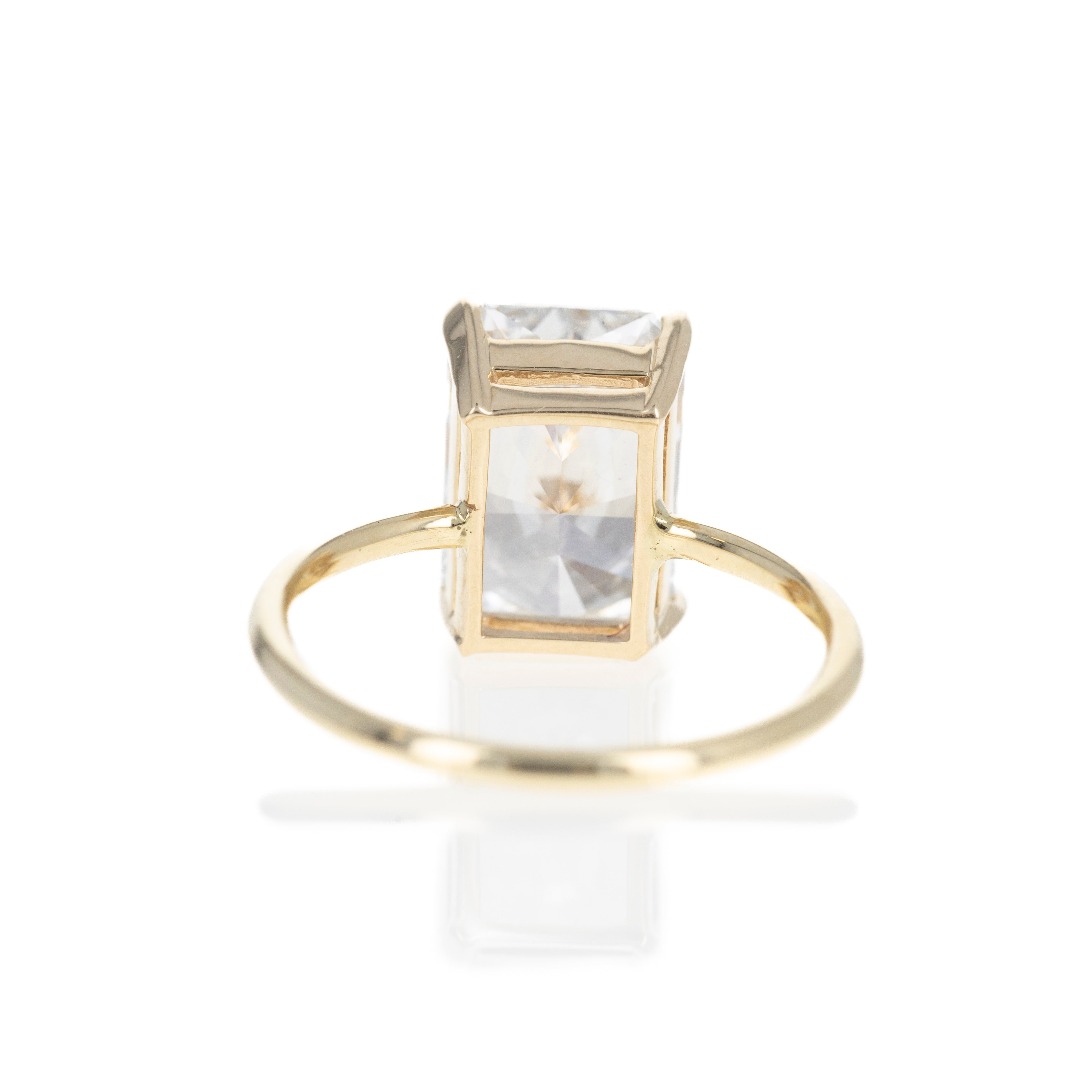 Lab Grown 4.41 Carat Radiant Diamond Engagement Ring - Queen May