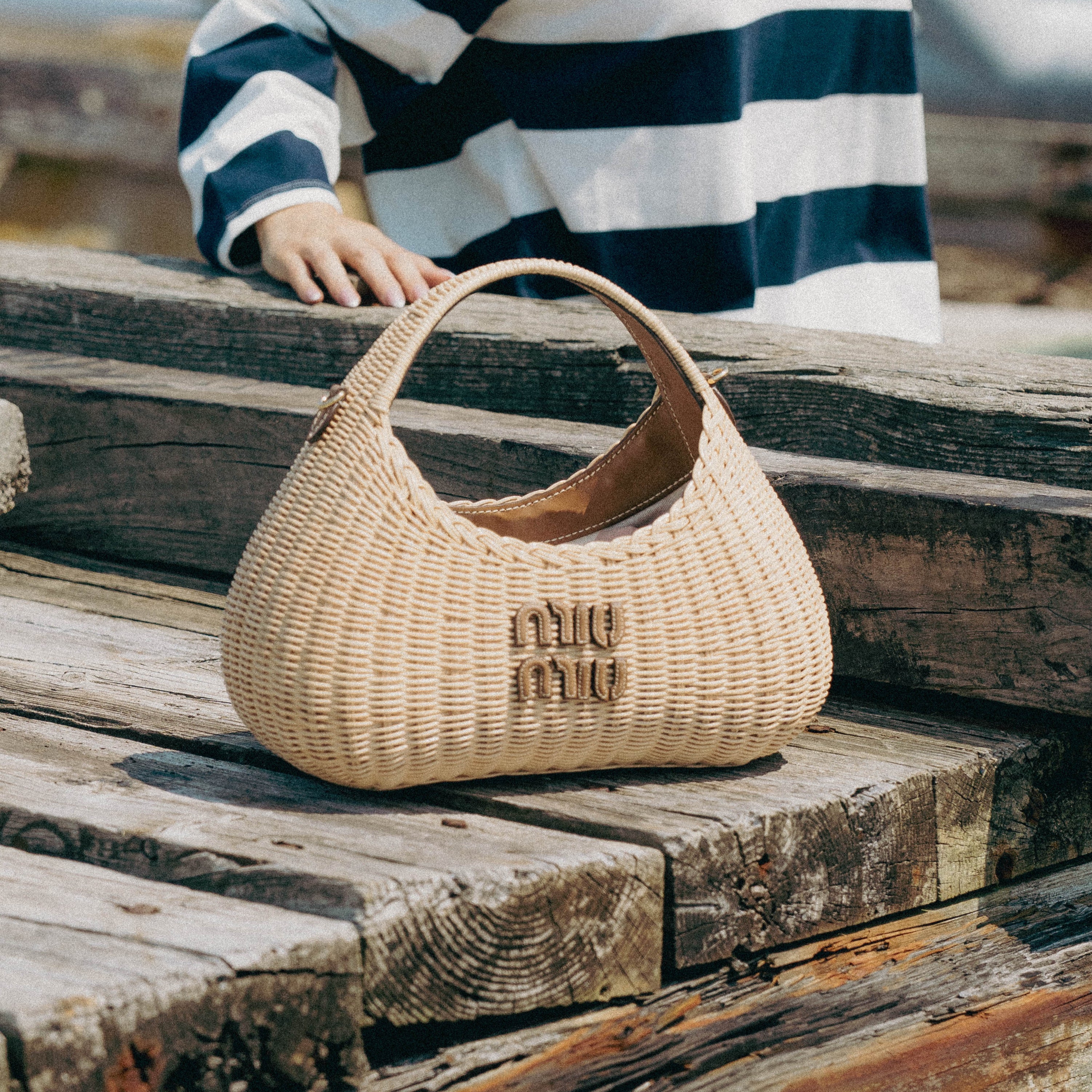 Miu Miu Wander Handbag Wicker - Queen May