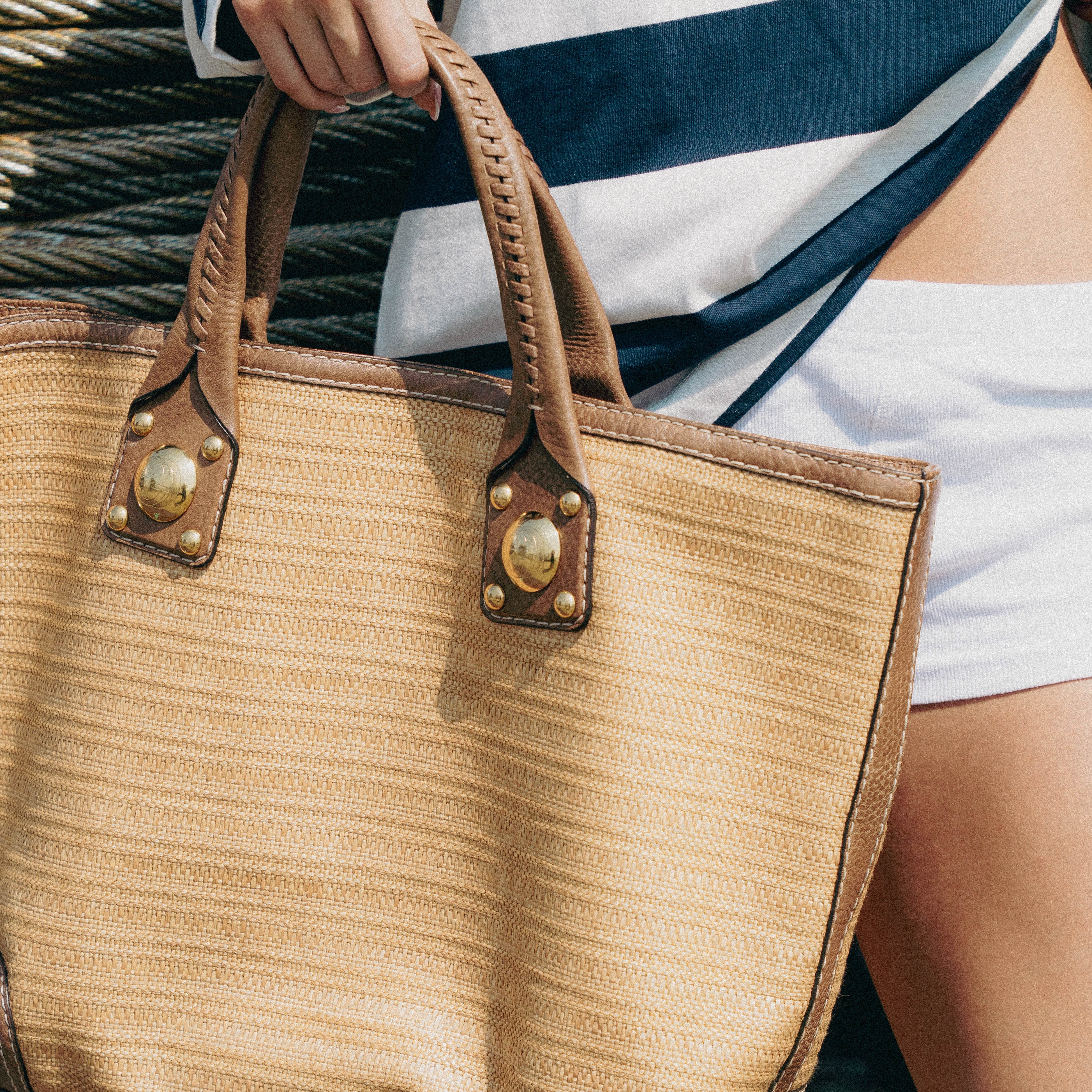 Gucci Raffia Sunset Tote - Queen May