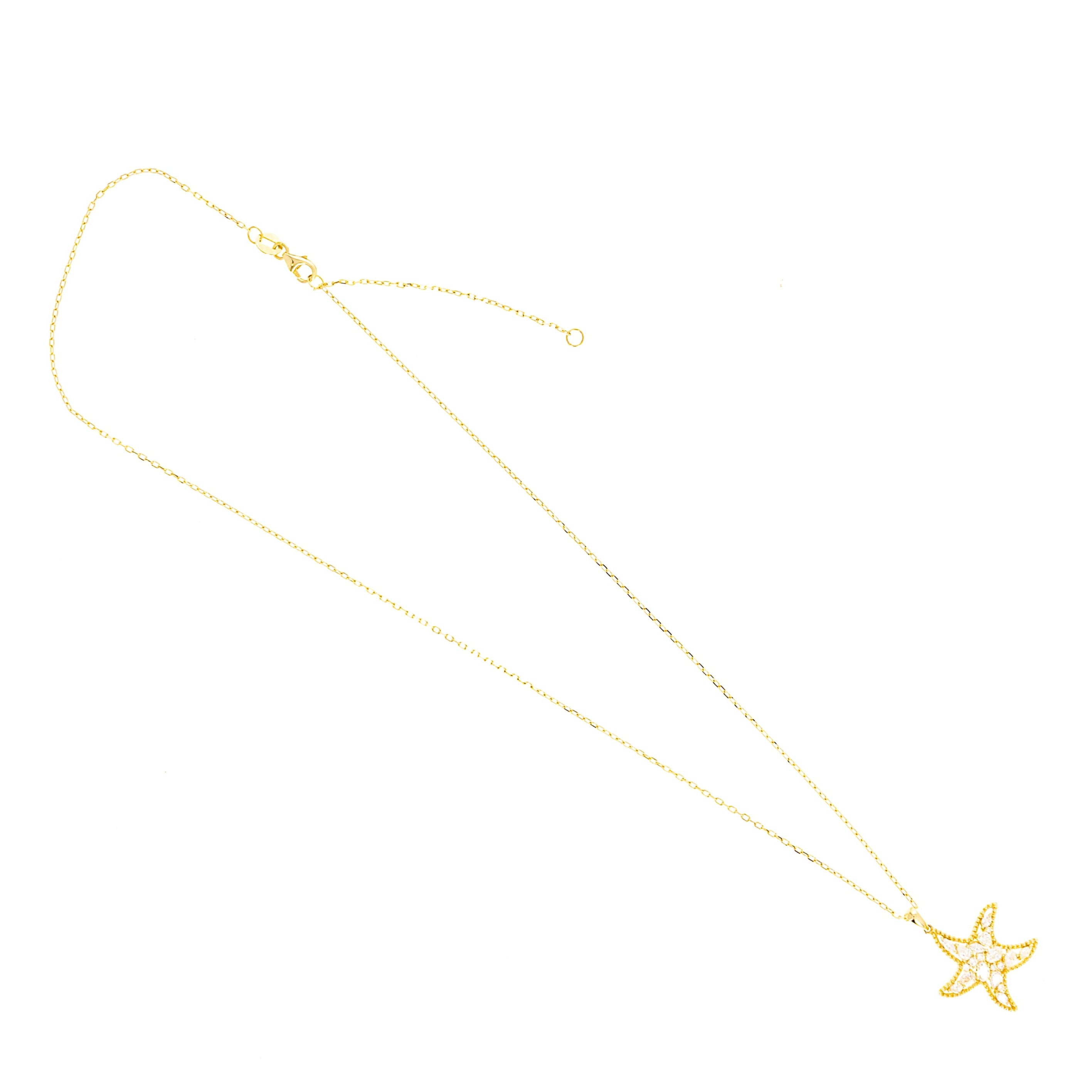Lab Grown Diamond Pear Starfish Pendant Necklace - Queen May