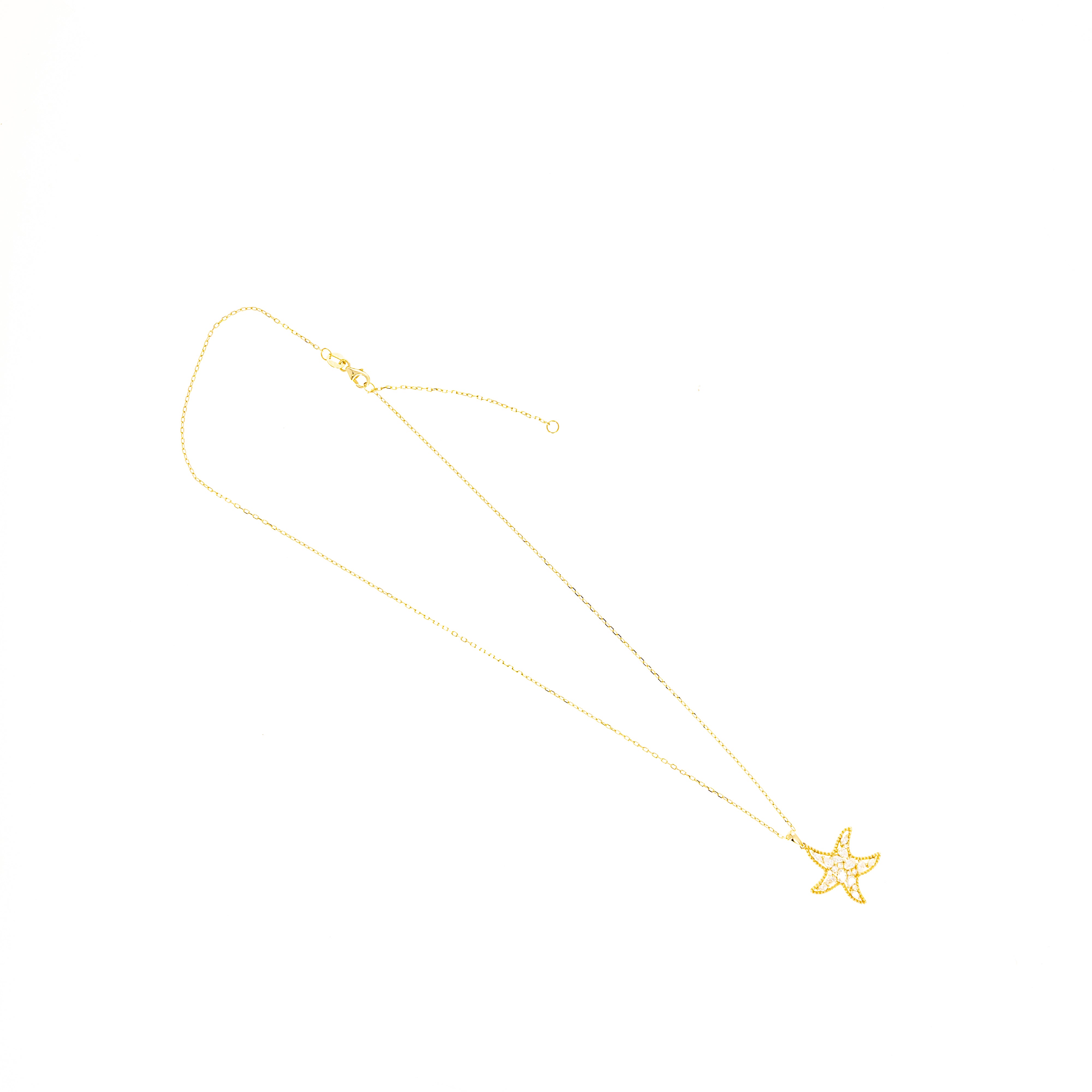 Lab Grown Diamond Pear Starfish Pendant Necklace - Queen May