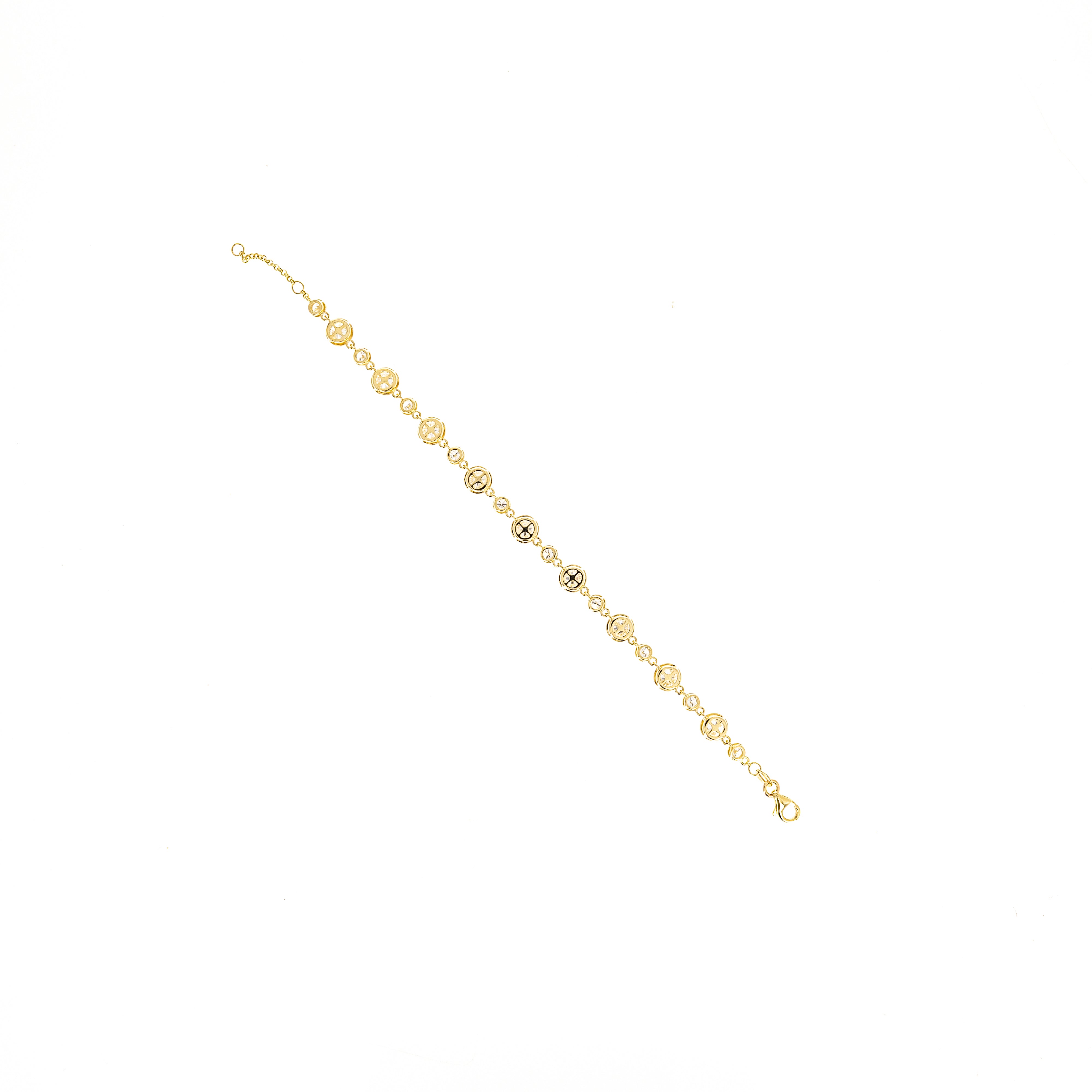 Lab Grown 5.6 Carat Diamond Round Bezel Bracelet - Queen May
