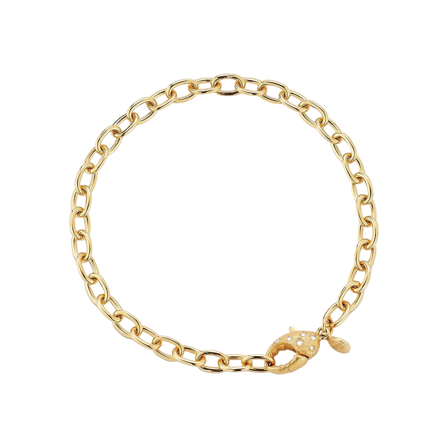 Renna Diamond Lobster Clasp Handmade Link Charm Bracelet