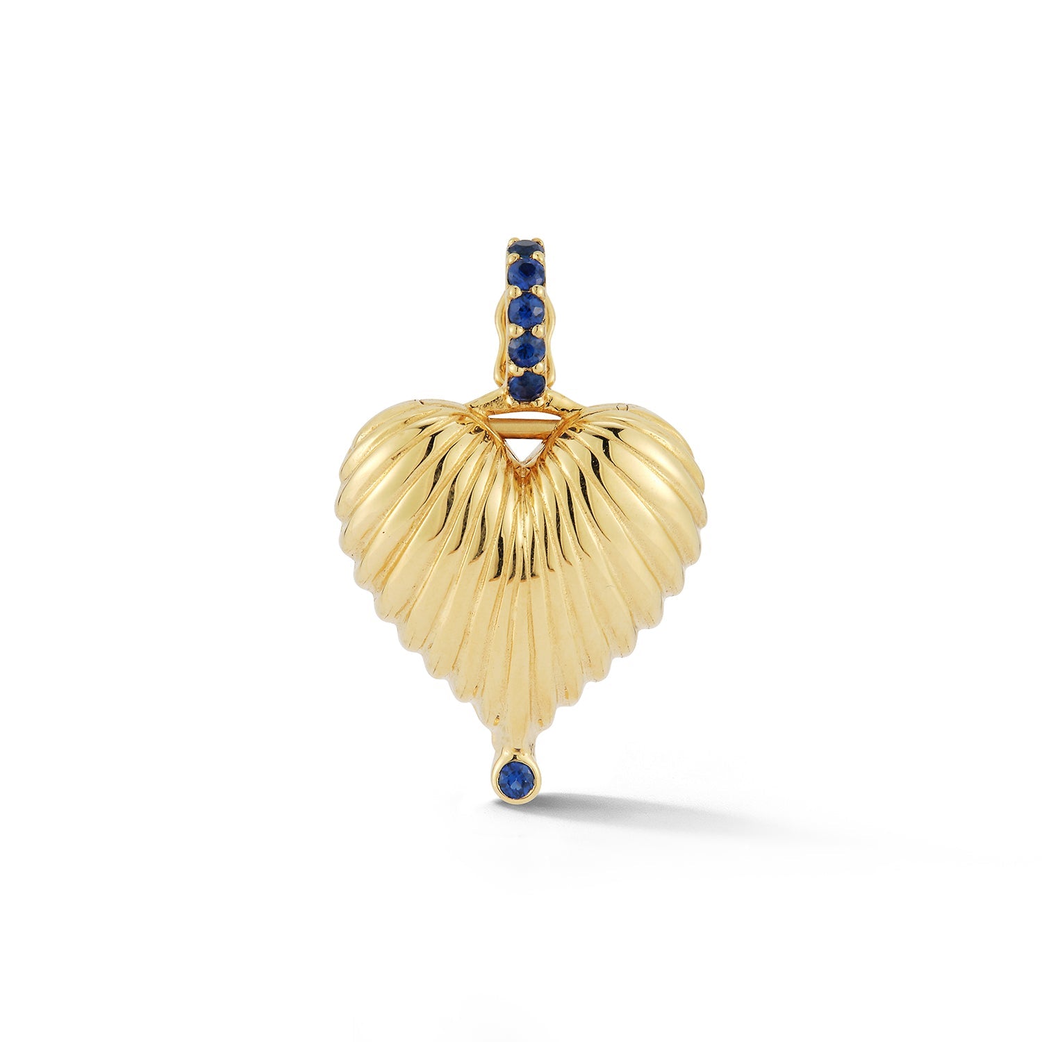 Renna Petite Open Heart Locket-Sapphire - Queen May