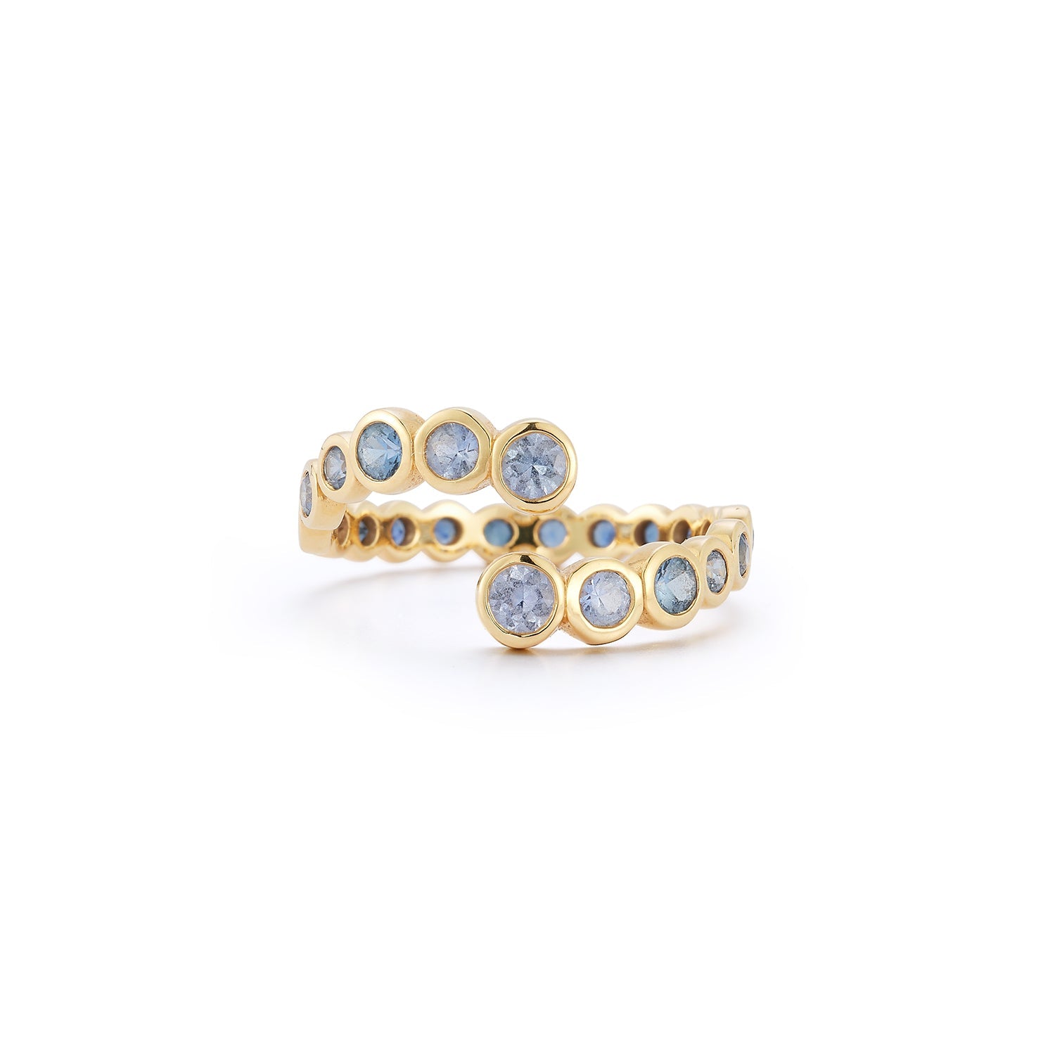 Renna Sapphire Ombré Open Wave Ring