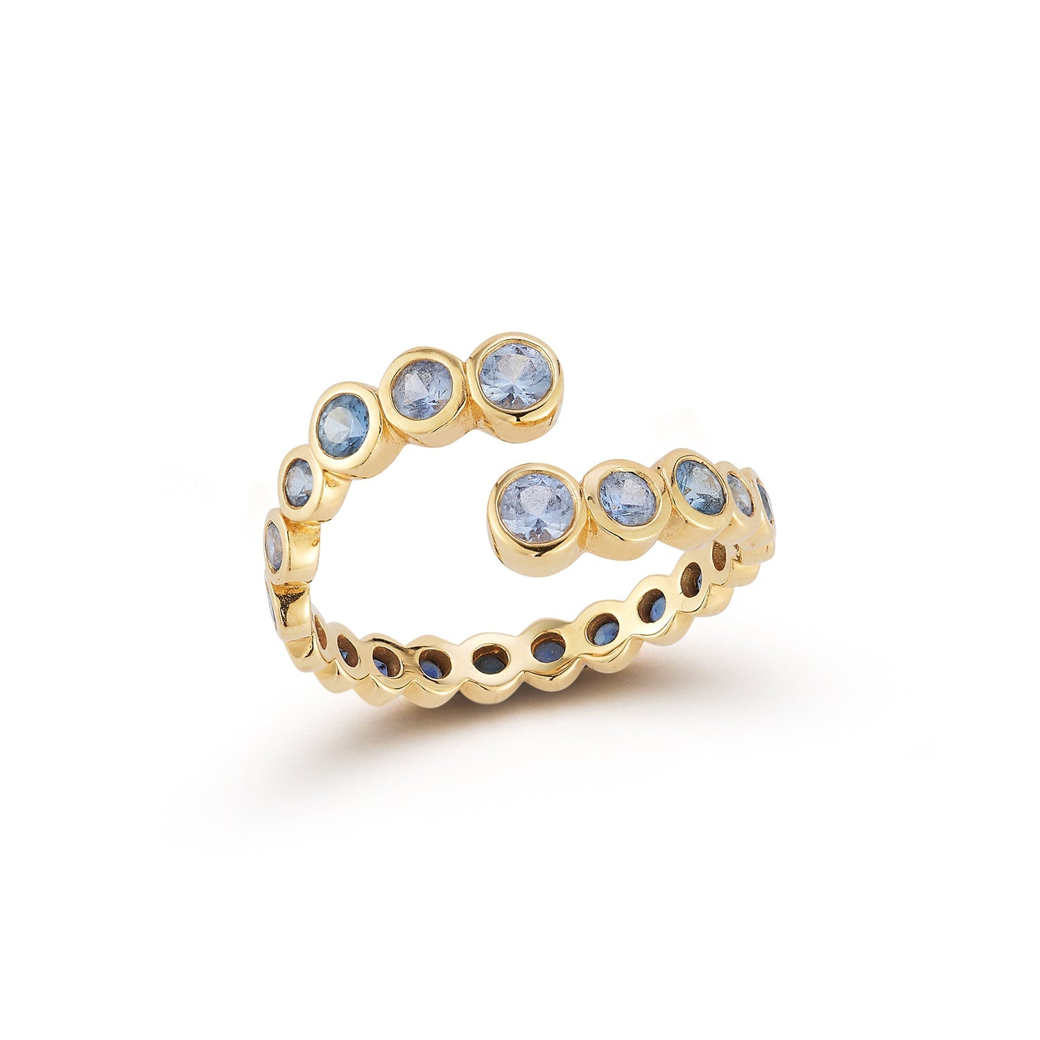 Renna Sapphire Ombré Open Wave Ring