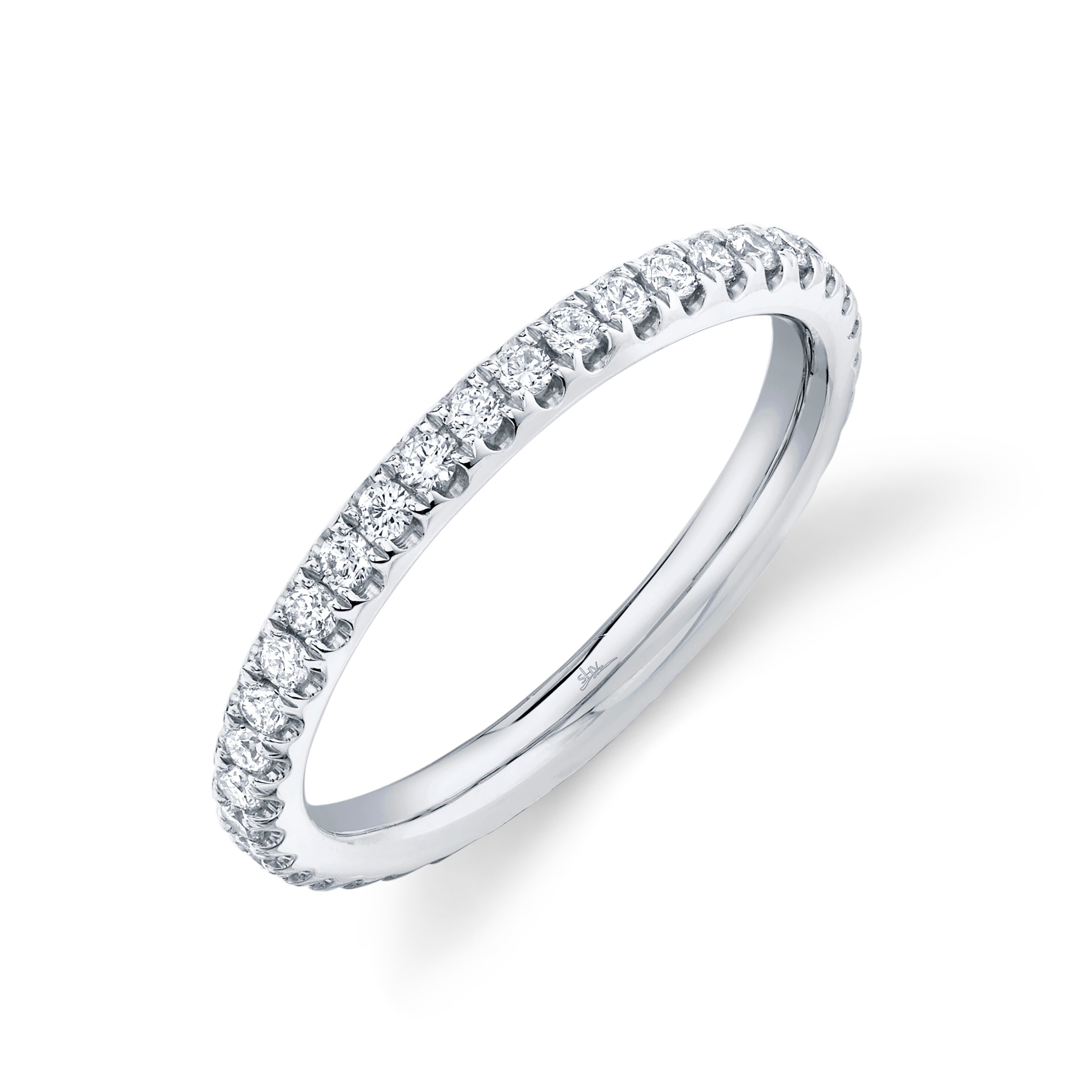 14K Gold 0.58 Carat Total Weight Round Diamond Eternity Band - Queen May