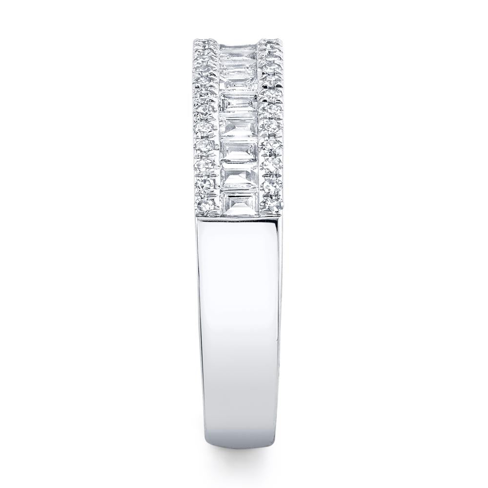 14K Gold 0.55 Carat Baguette Diamond Wedding Band - Queen May
