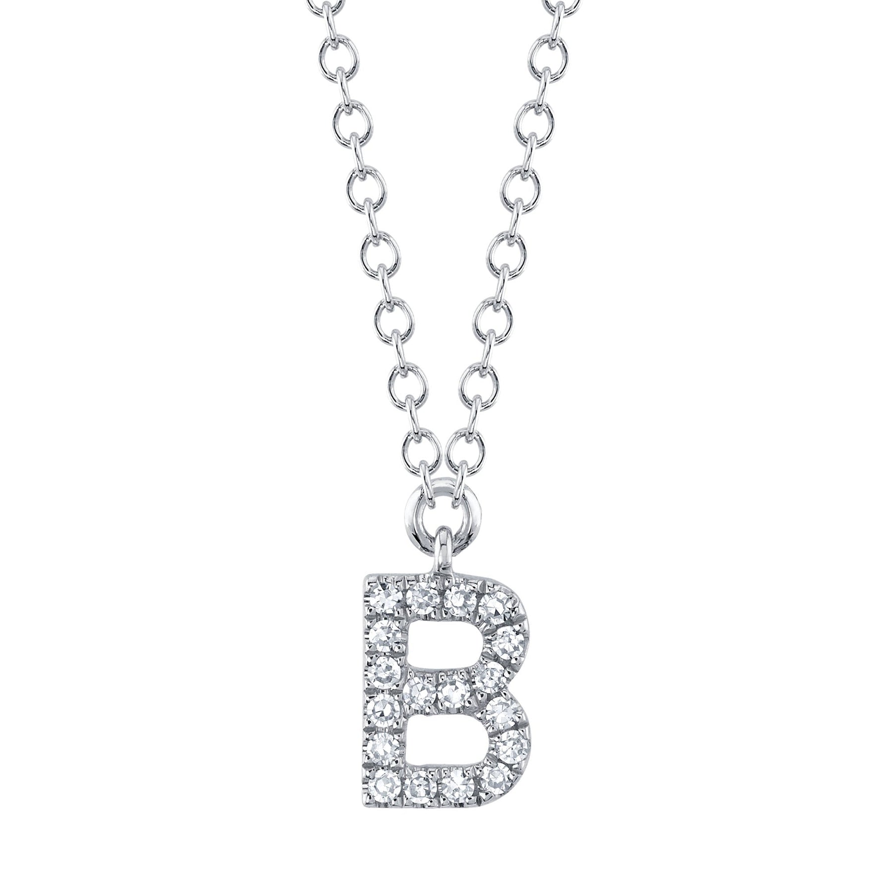 14K Gold Diamond Initial Necklace - Queen May