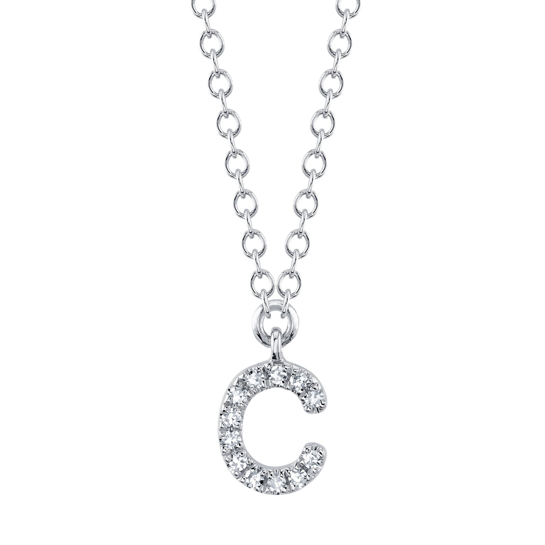 14K Gold Diamond Initial Necklace - Queen May