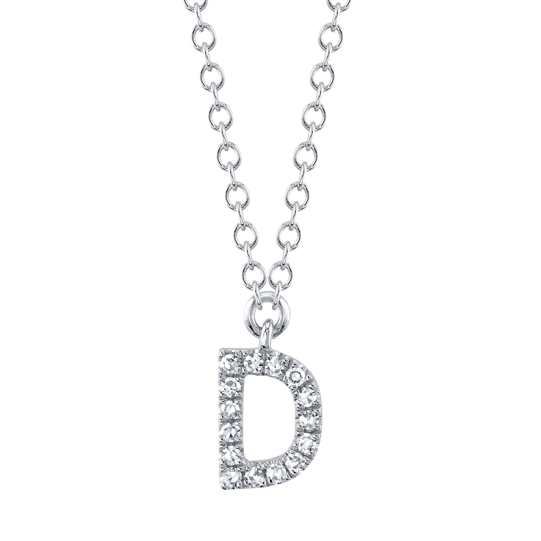 14K Gold Diamond Initial Necklace - Queen May