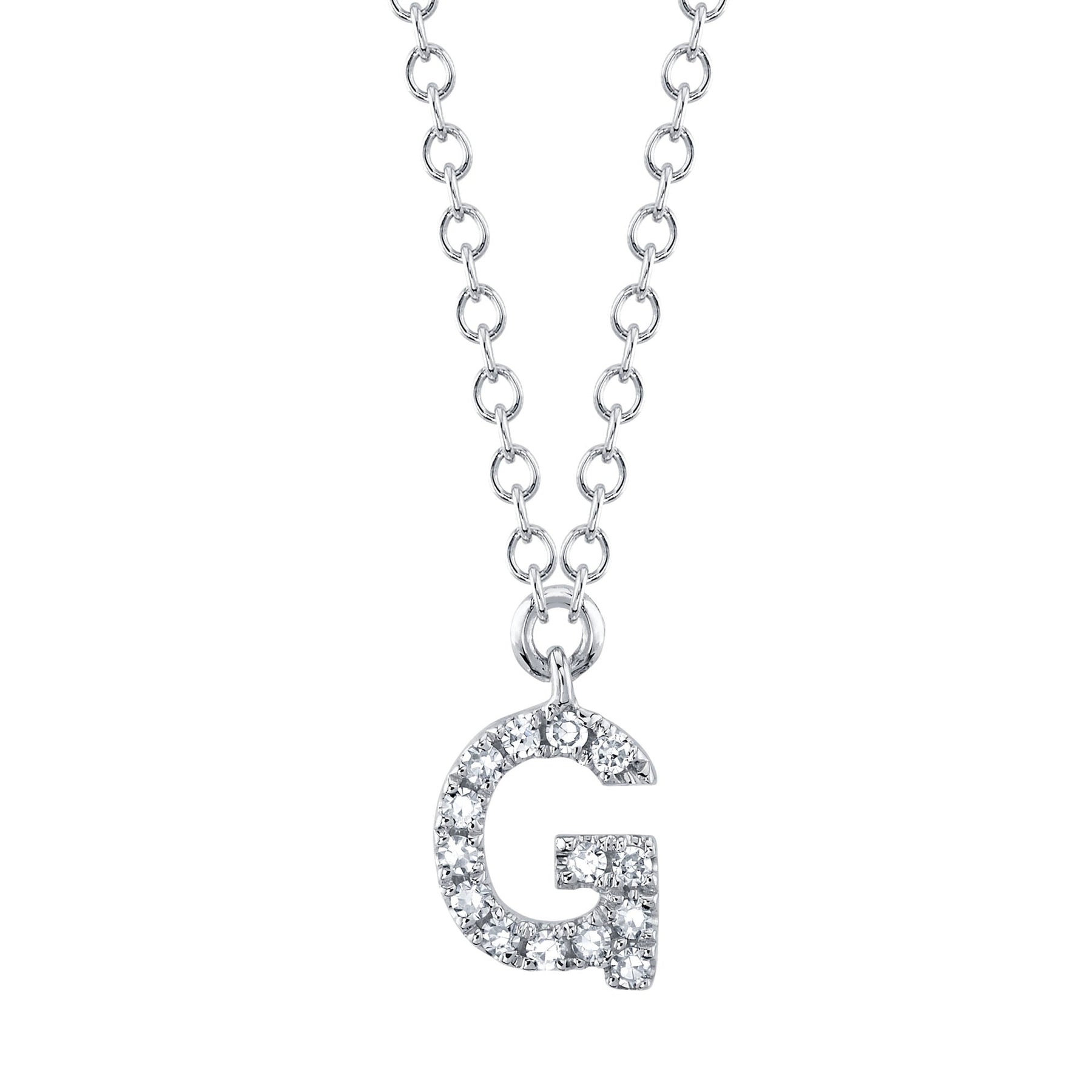 14K Gold Diamond Initial Necklace - Queen May