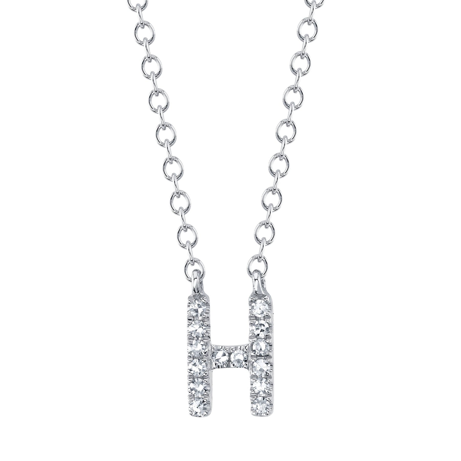 14K Gold Diamond Initial Necklace - Queen May