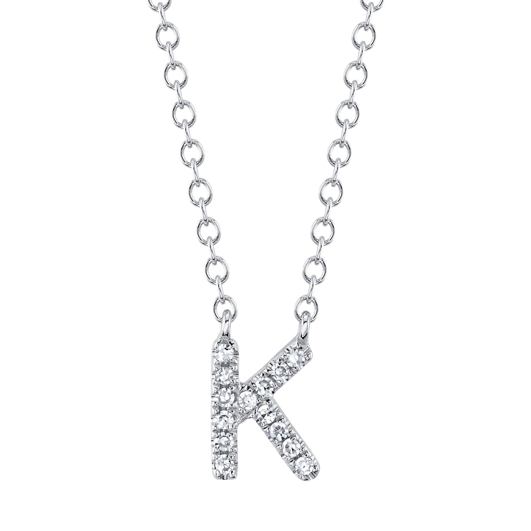 14K Gold Diamond Initial Necklace - Queen May