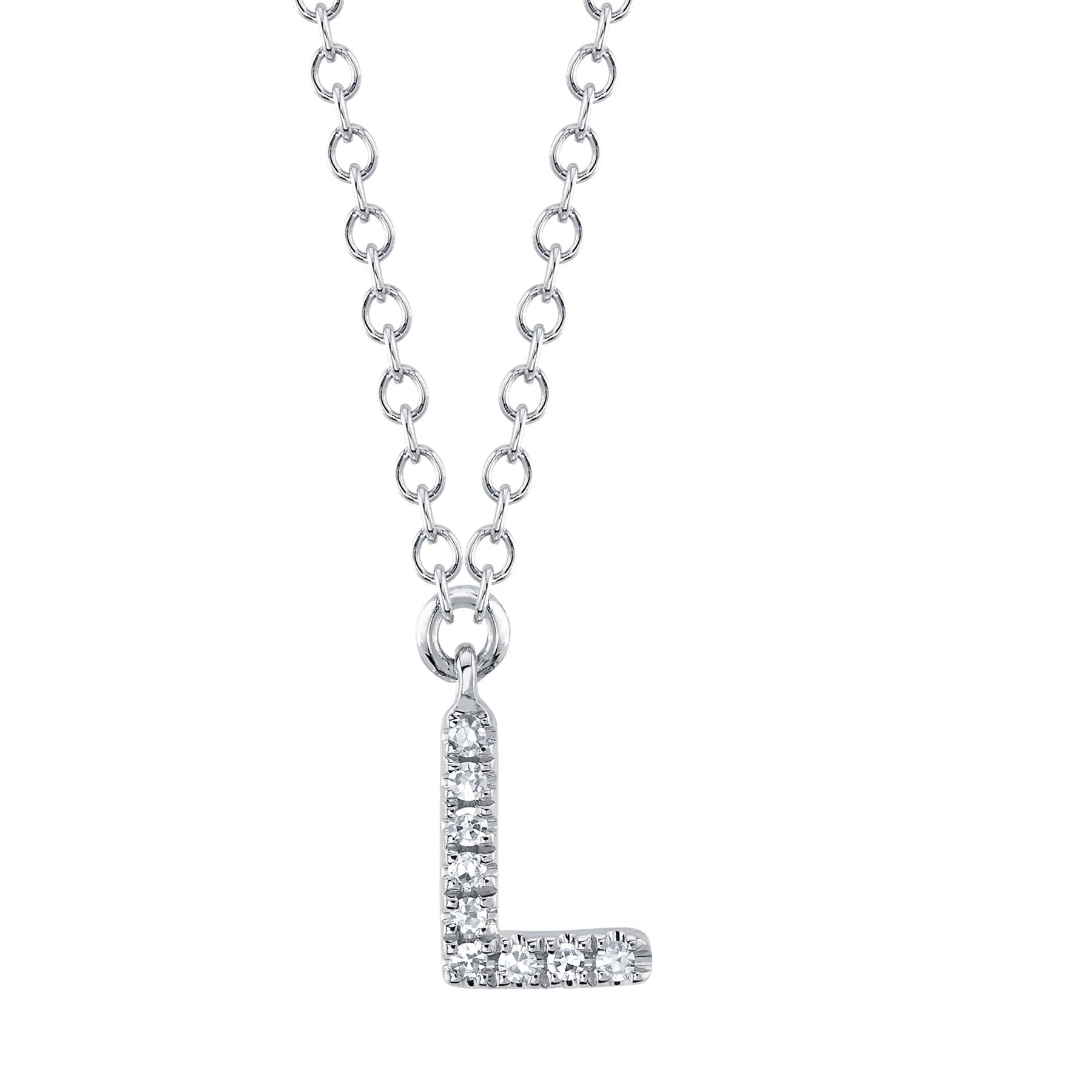 14K Gold Diamond Initial Necklace - Queen May
