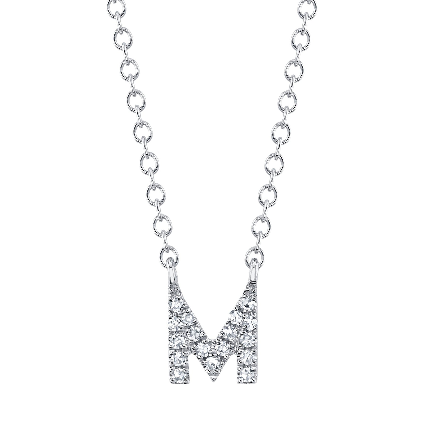 14K Gold Diamond Initial Necklace - Queen May