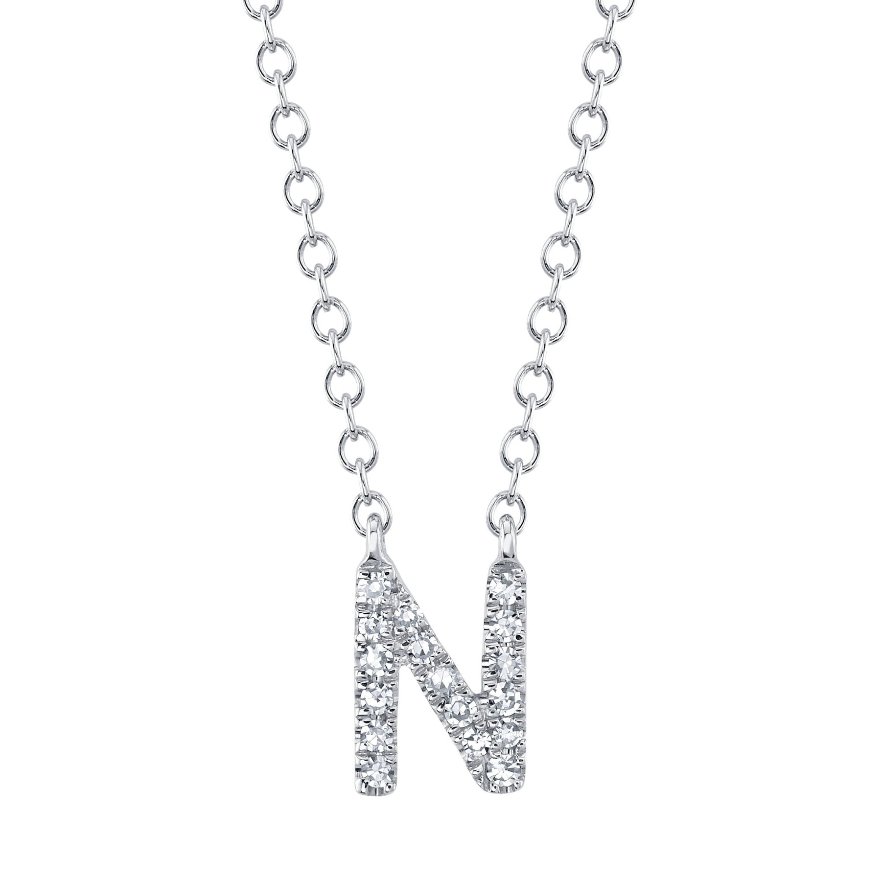 14K Gold Diamond Initial Necklace - Queen May