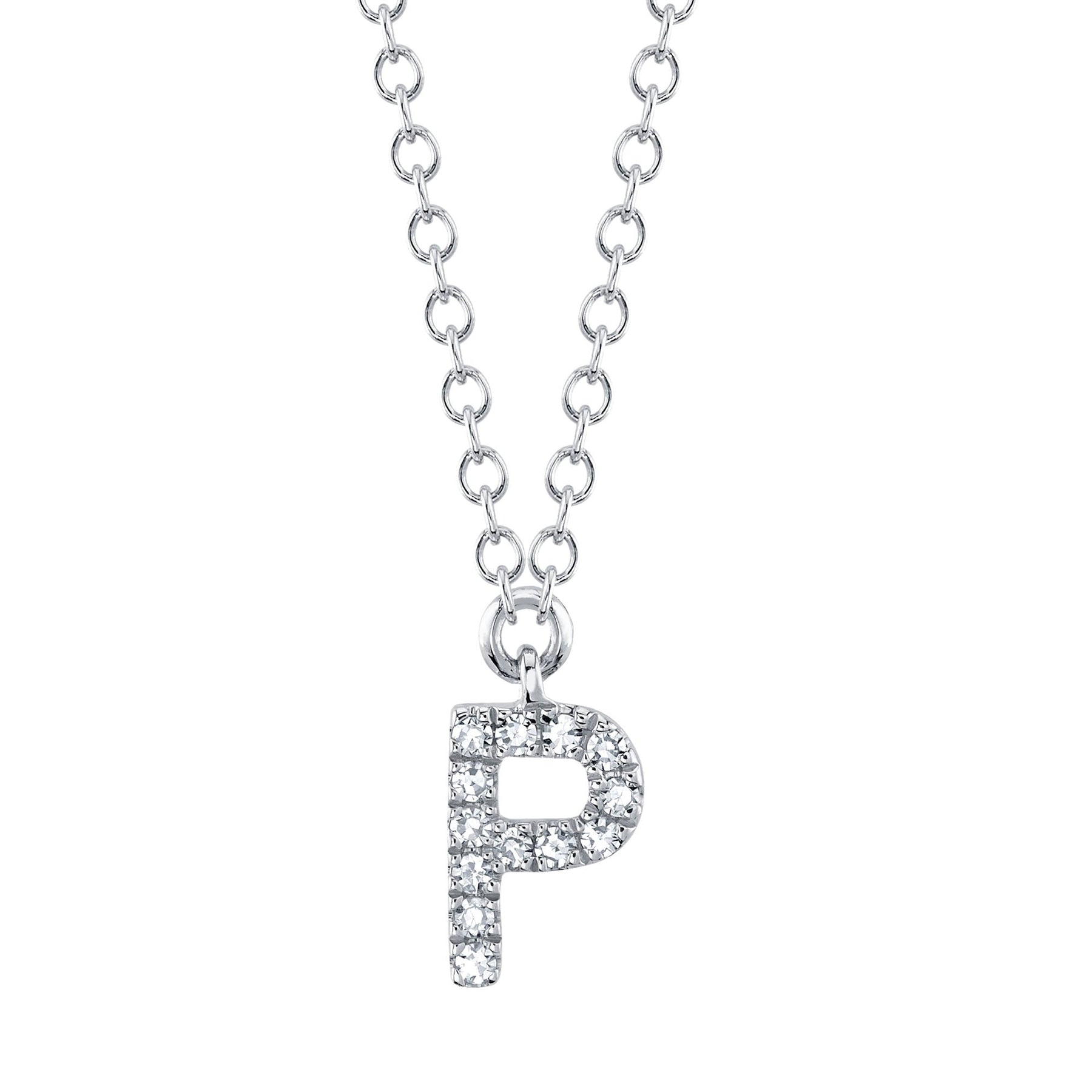 14K Gold Diamond Initial Necklace - Queen May