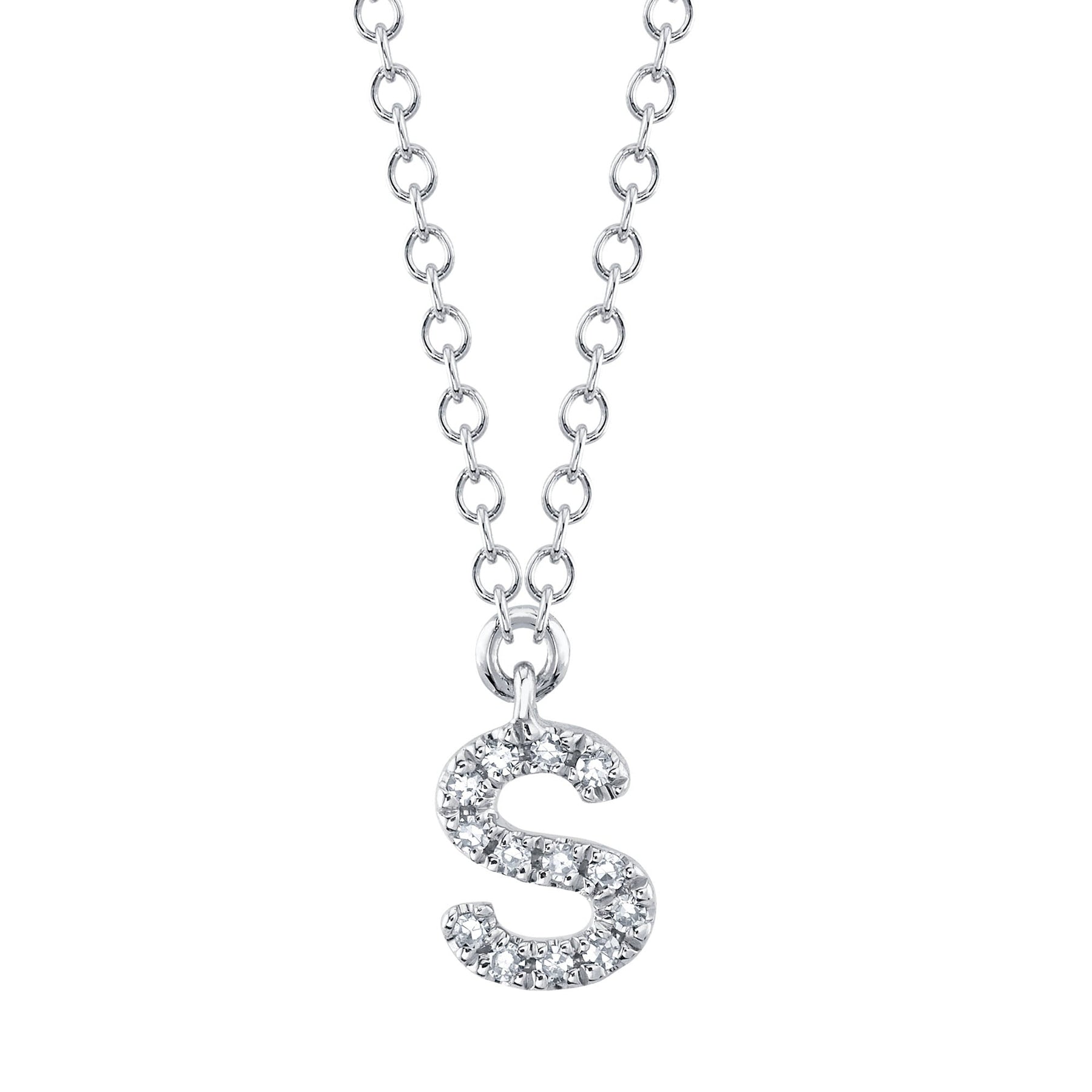 14K Gold Diamond Initial Necklace - Queen May