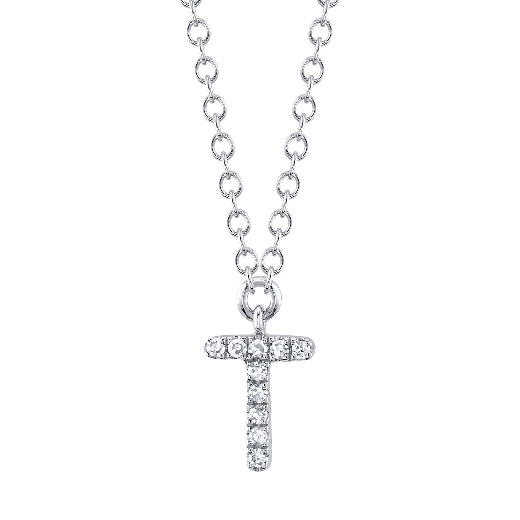 14K Gold Diamond Initial Necklace - Queen May