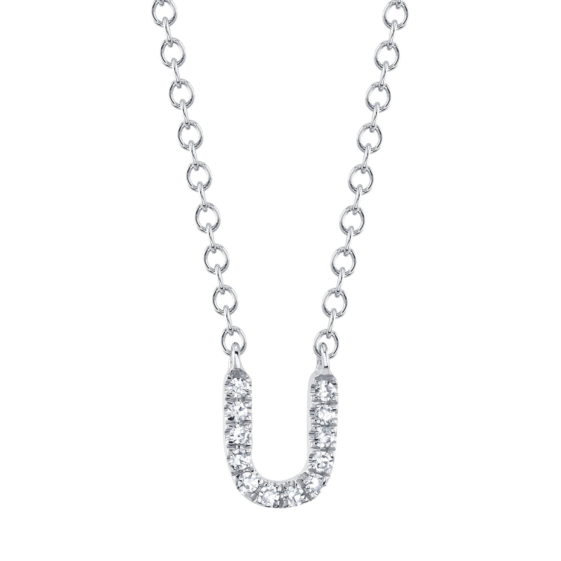 14K Gold Diamond Initial Necklace - Queen May