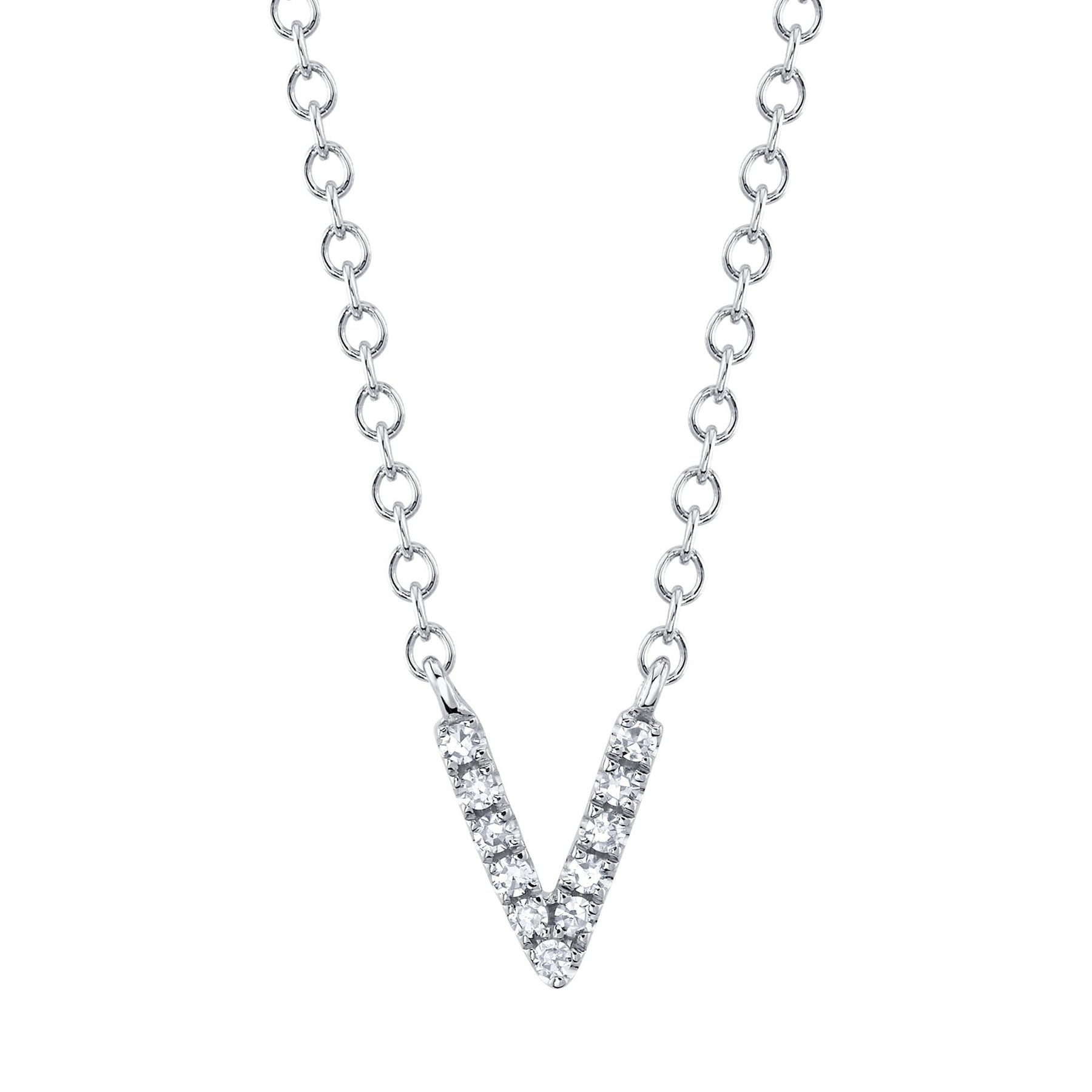 14K Gold Diamond Initial Necklace - Queen May