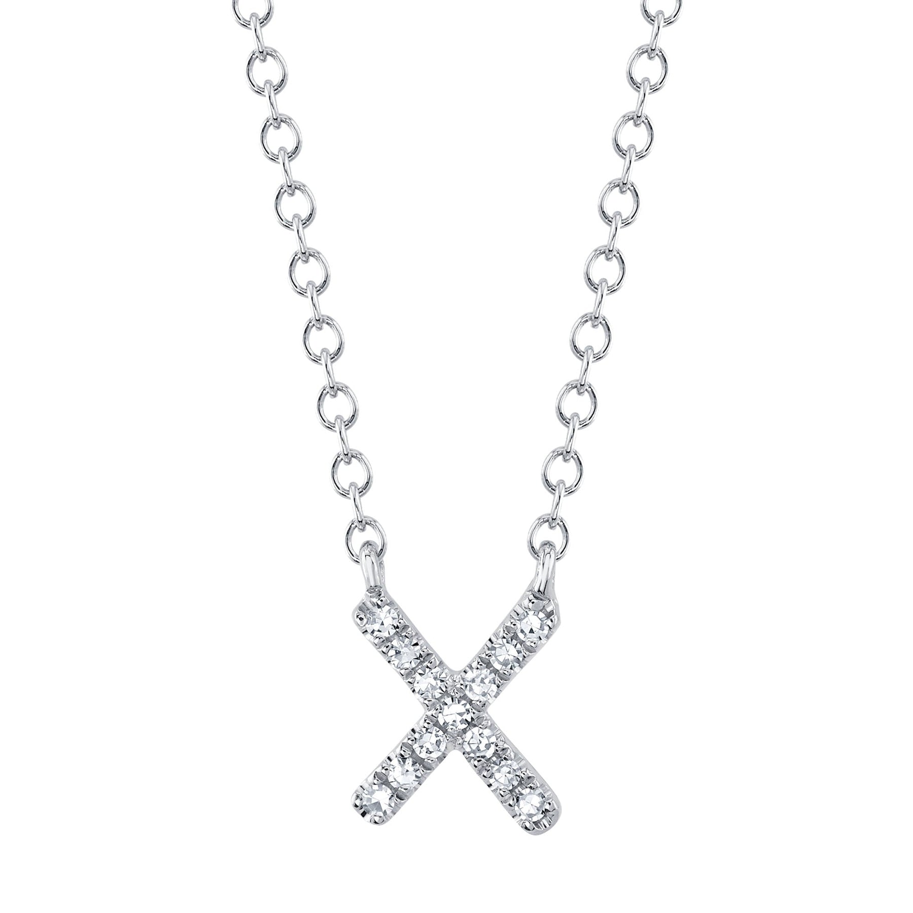 14K Gold Diamond Initial Necklace - Queen May