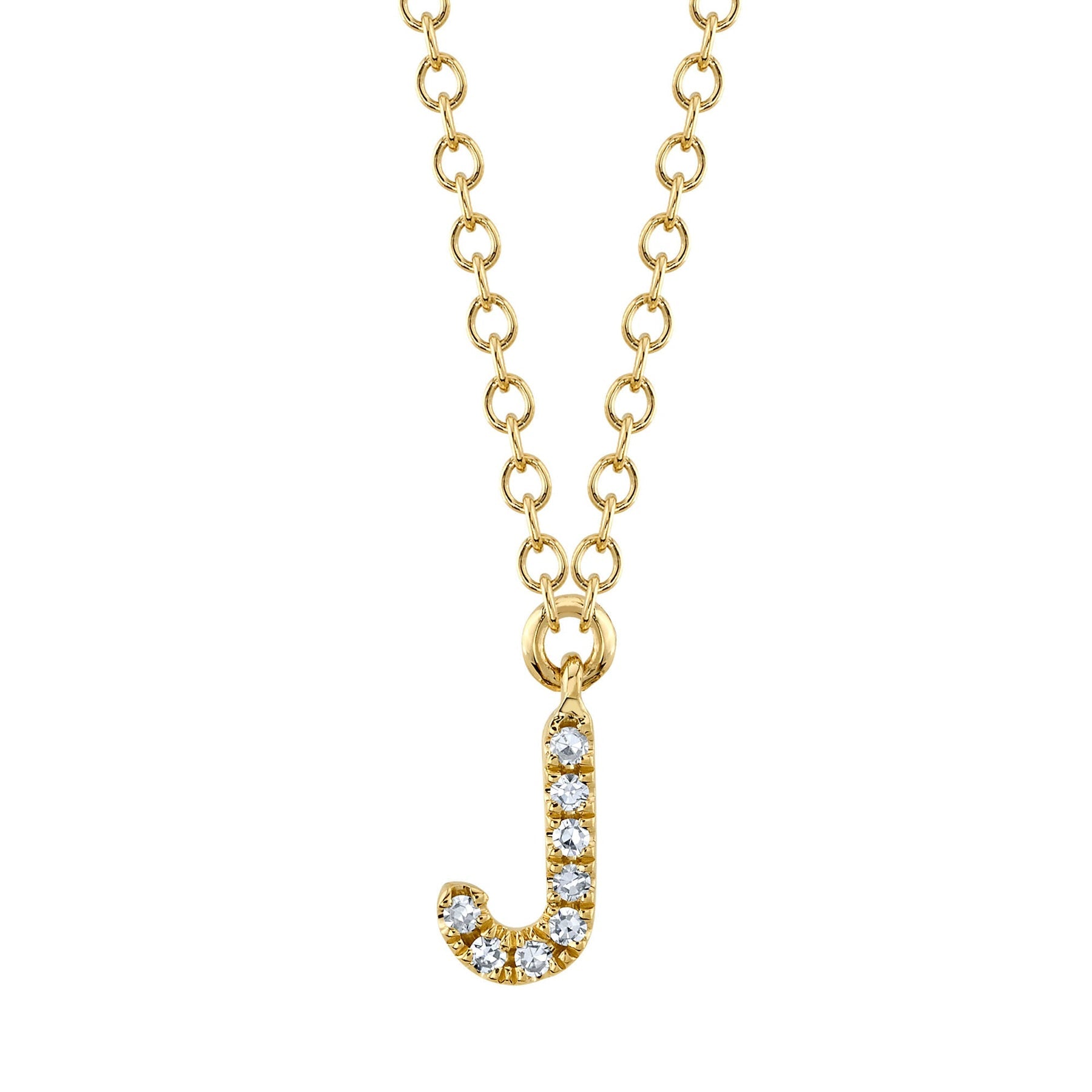 14K Gold Diamond Initial Necklace - Queen May
