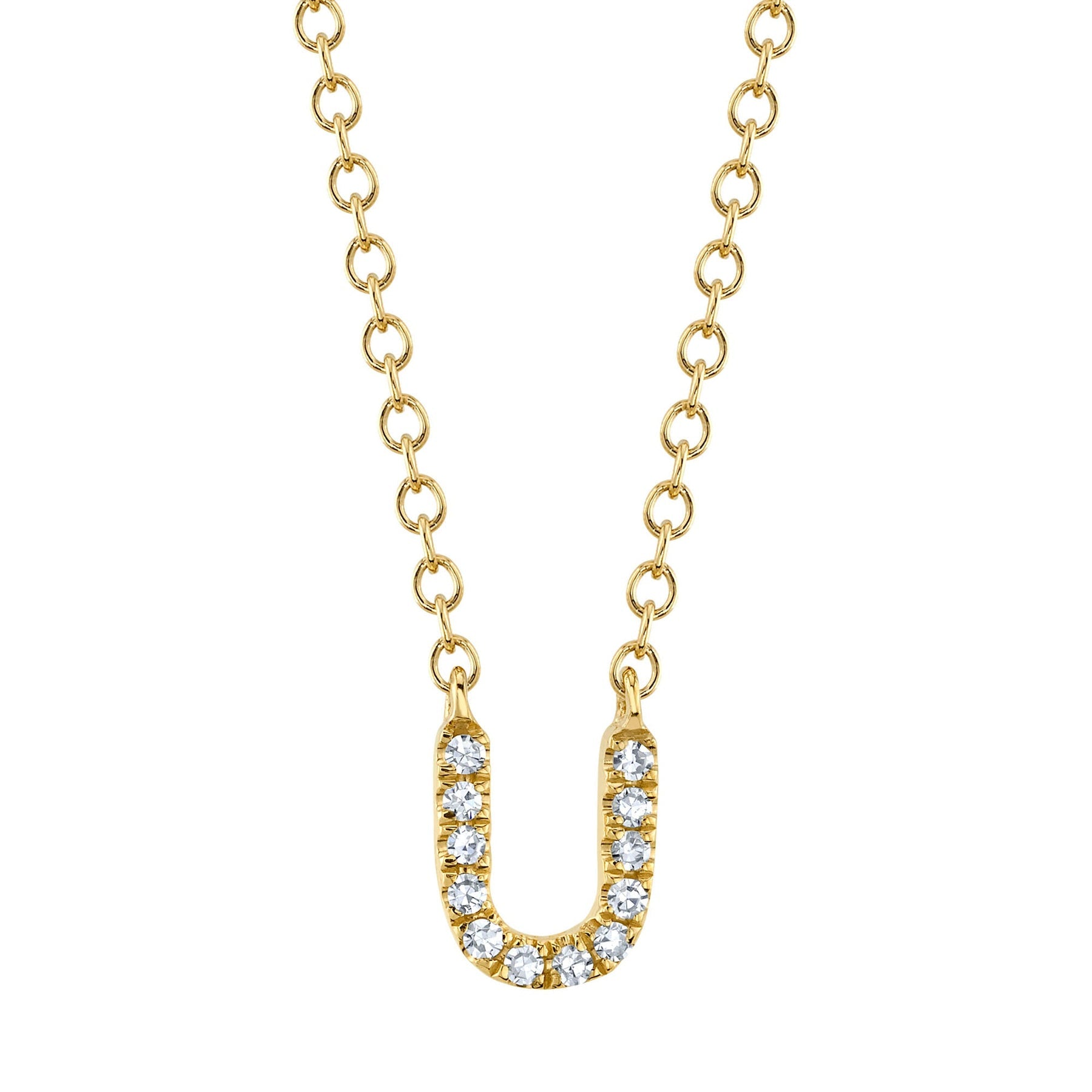 14K Gold Diamond Initial Necklace - Queen May