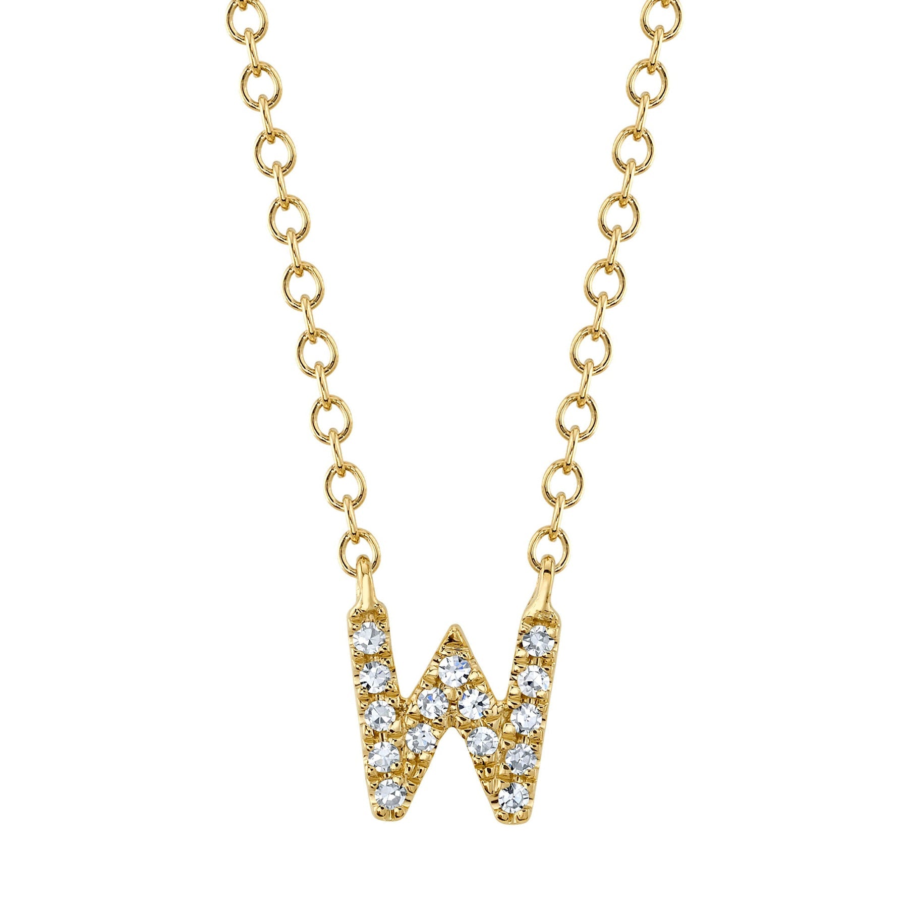 14K Gold Diamond Initial Necklace - Queen May