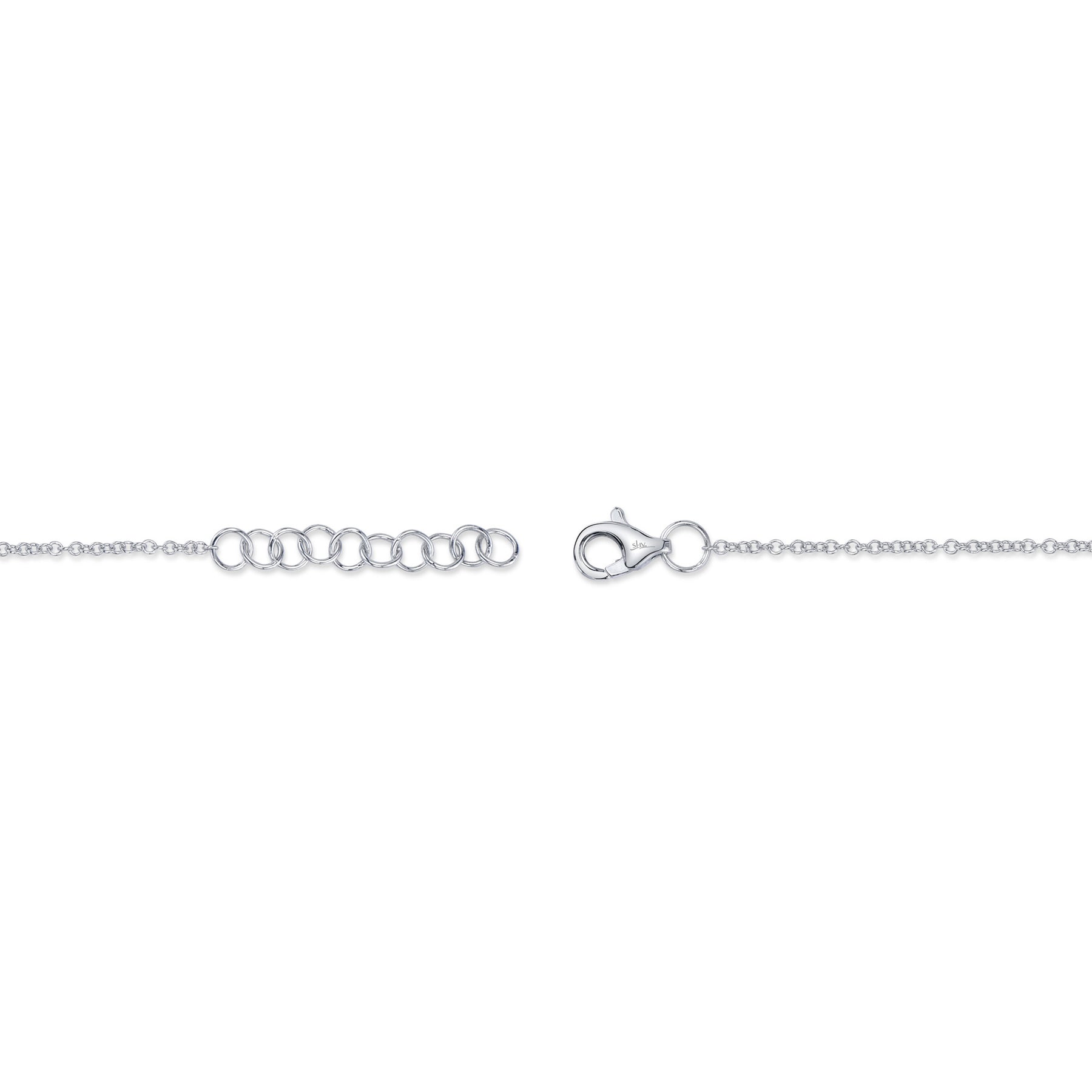 14K Gold .06 Carat Round Diamond Bezel Station Bracelet - Queen May