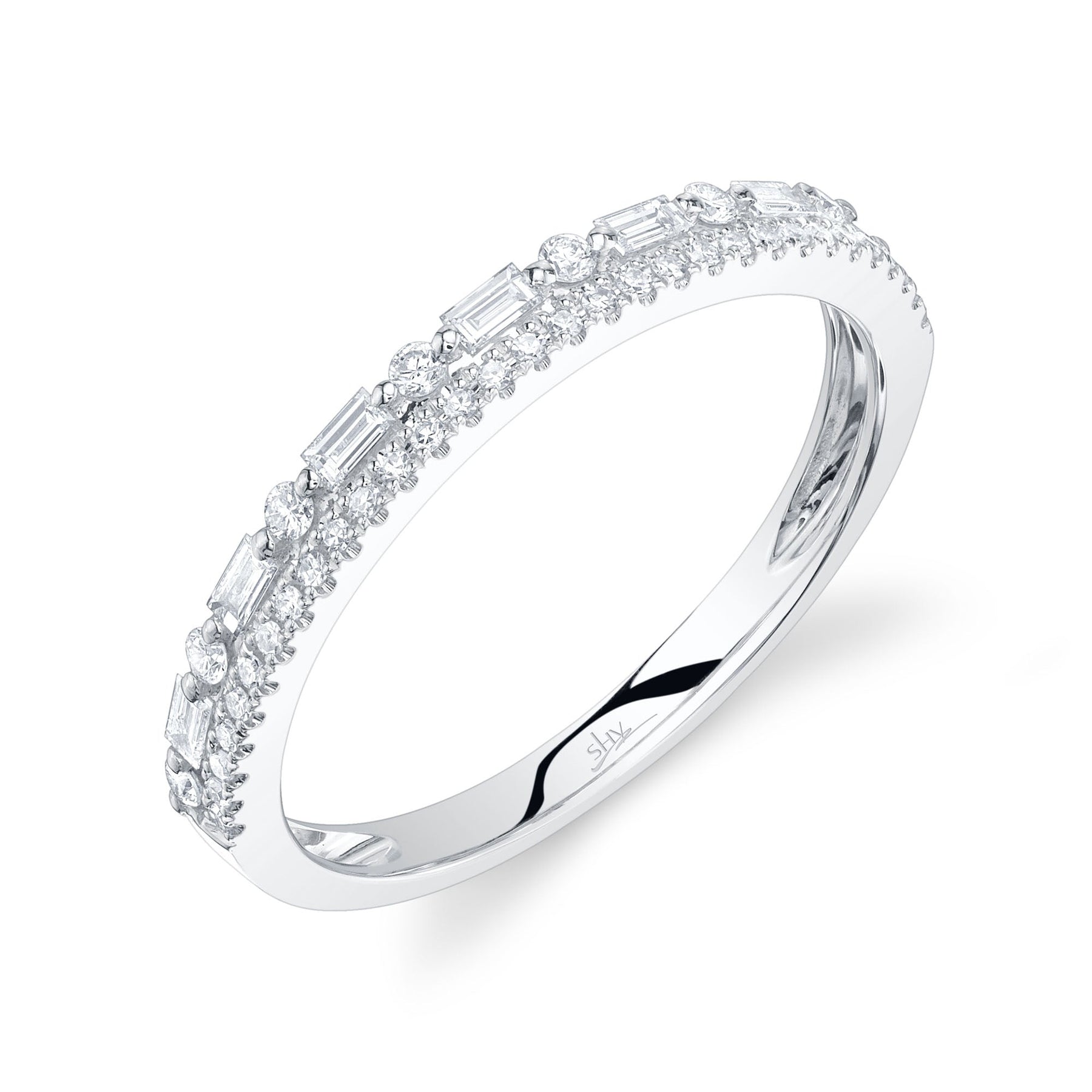 14K Gold 0.30 Carat Diamond Baguette Wedding Band