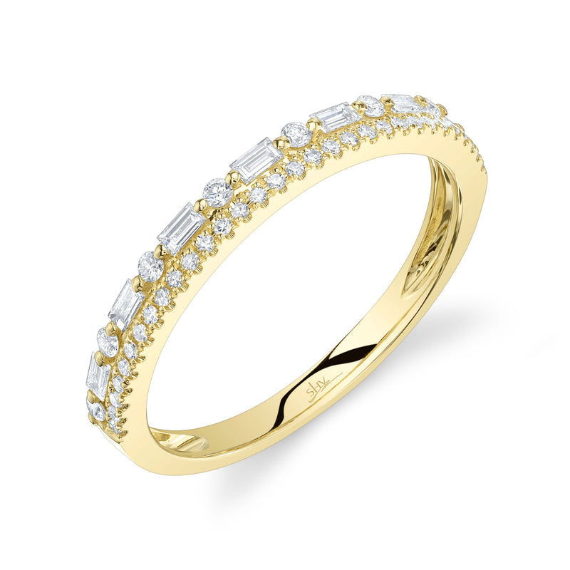 14K Gold 0.30 Carat Diamond Baguette Wedding Band