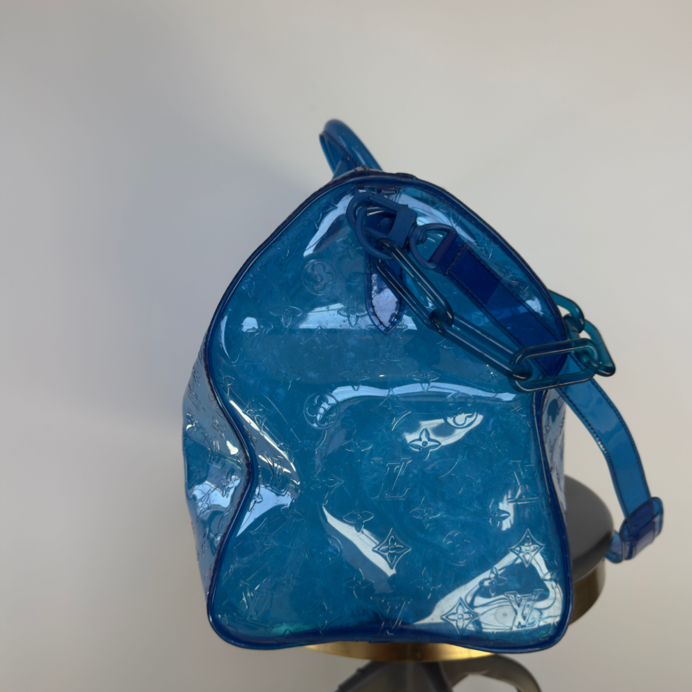 Louis Vuitton x Virgil Abloh PVC Keepall Bandouliere 50 Blue - Queen May
