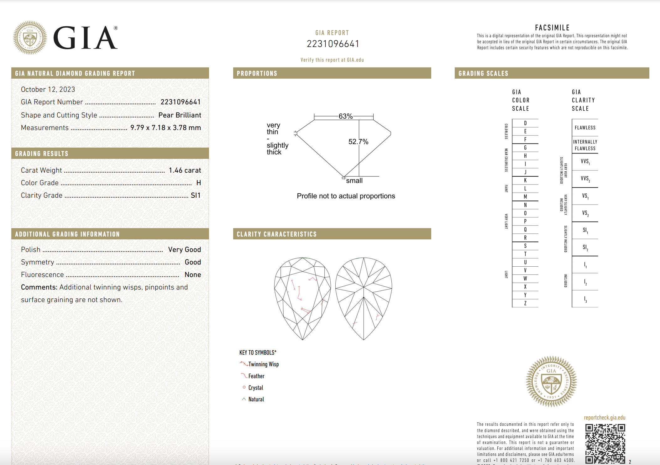 1.46 Carat Pear Diamond Engagement Ring - Queen May