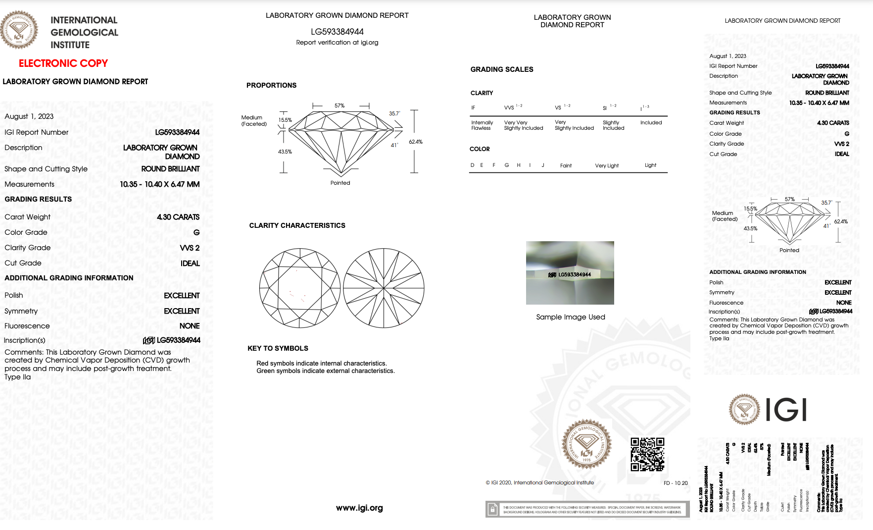 Lab Grown 4.30 Carat Round Brilliant Diamond Engagement Ring - Queen May