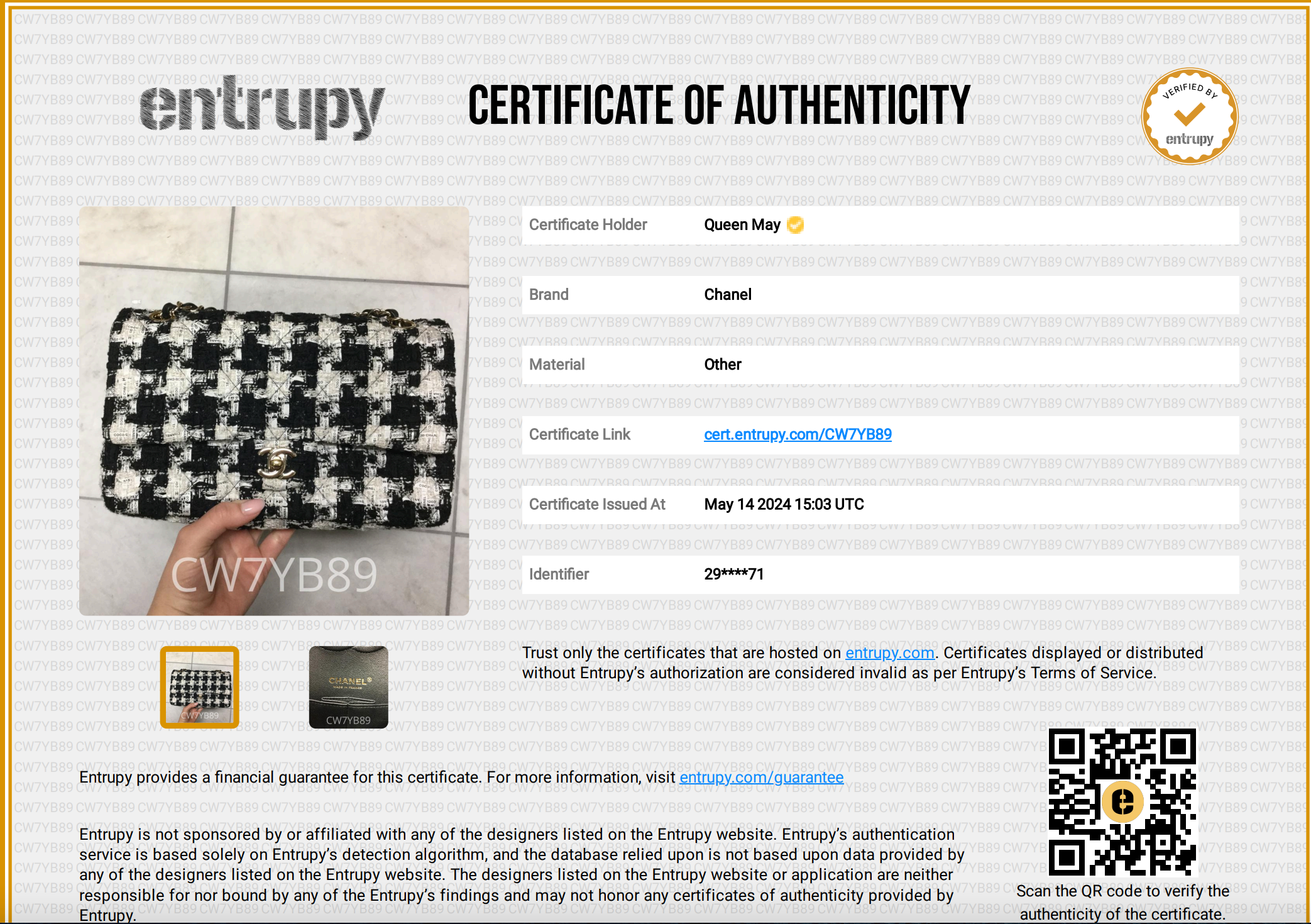 Chanel Classic Double Flap Medium 20S Houndstooth Tweed Light Gold Hardware - Queen May