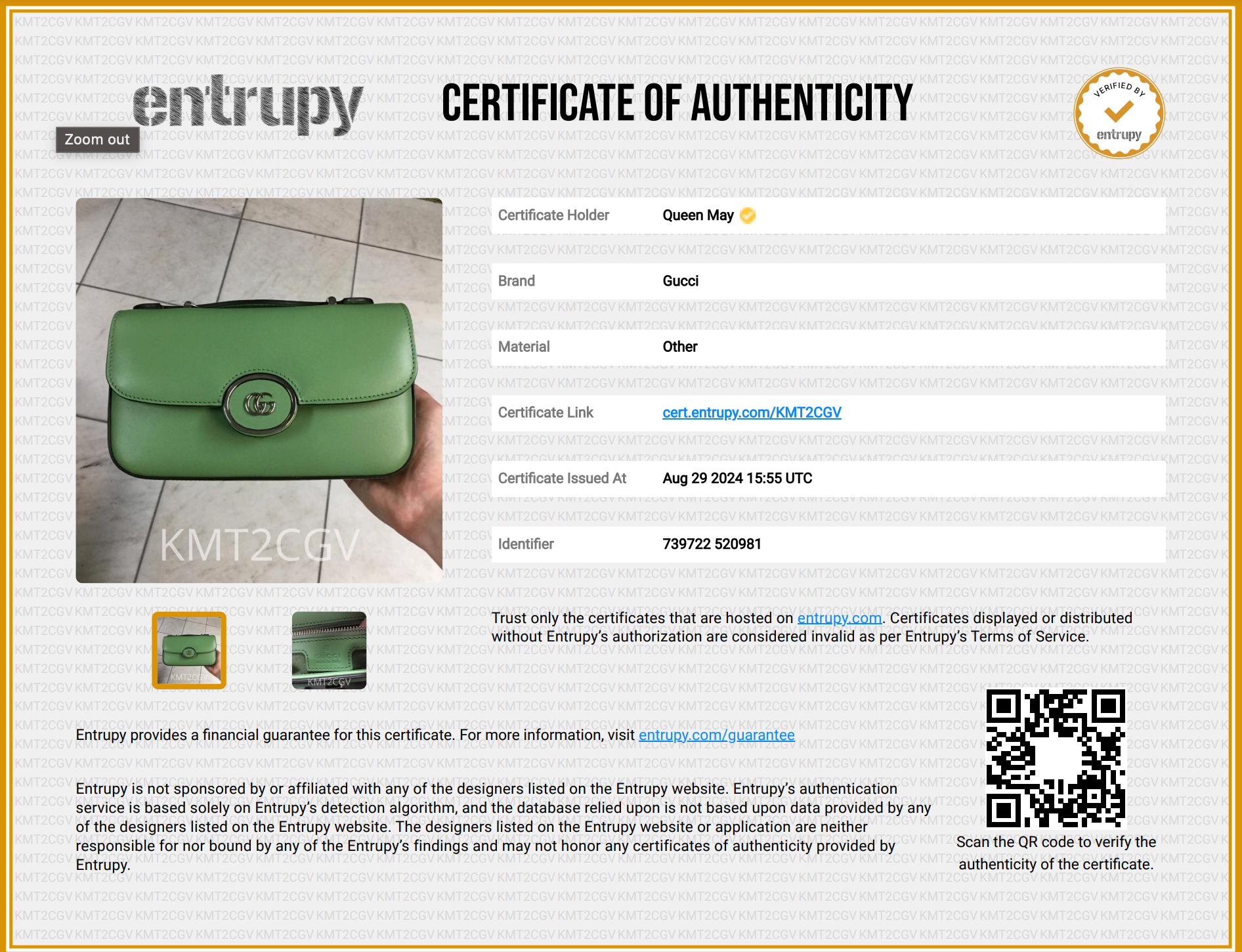 Gucci Petite GG Mini Shoulder Bag--Green - Queen May