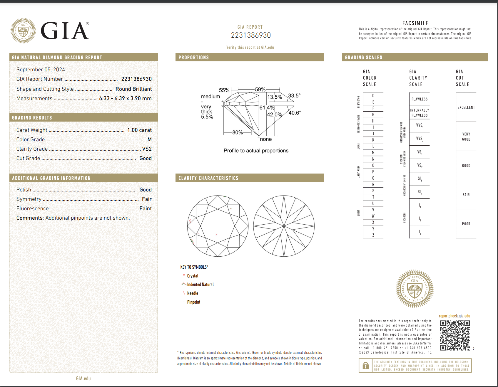 14K Yellow Gold 1.65 Carat Round Diamond Halo Pendant Necklace - Queen May