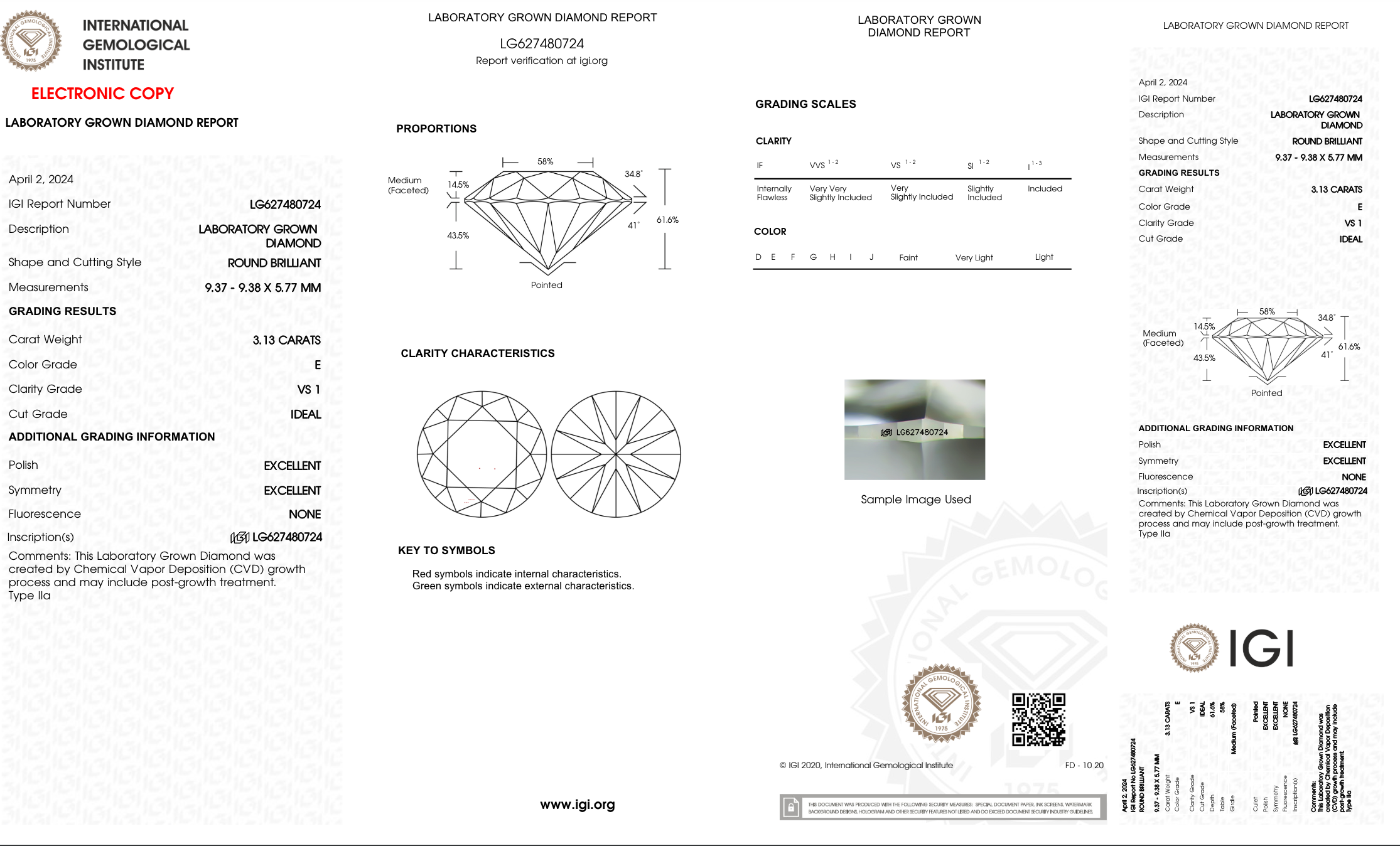 Lab Grown 3.13 Carat Round Brilliant Diamond Engagement Ring - Queen May