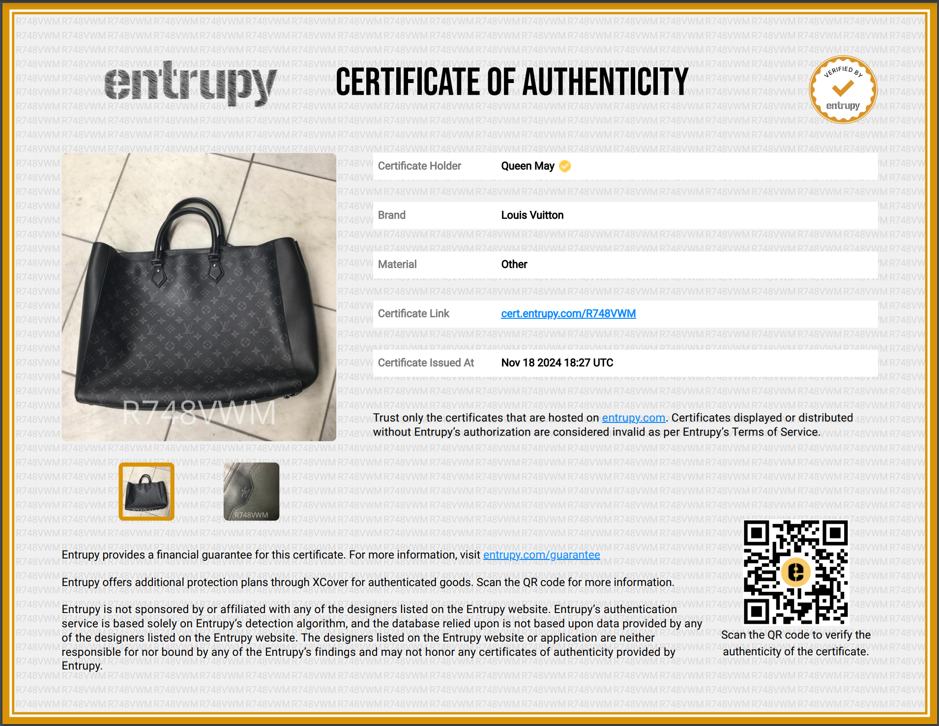 Louis Vuitton Monogram Eclipse Grand Sac Tote with Pouch - Queen May