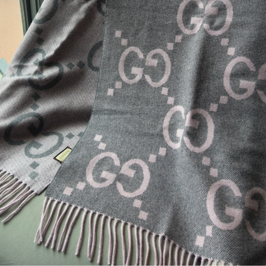Gucci GG Jacquard Cashmere Scarf - Queen May
